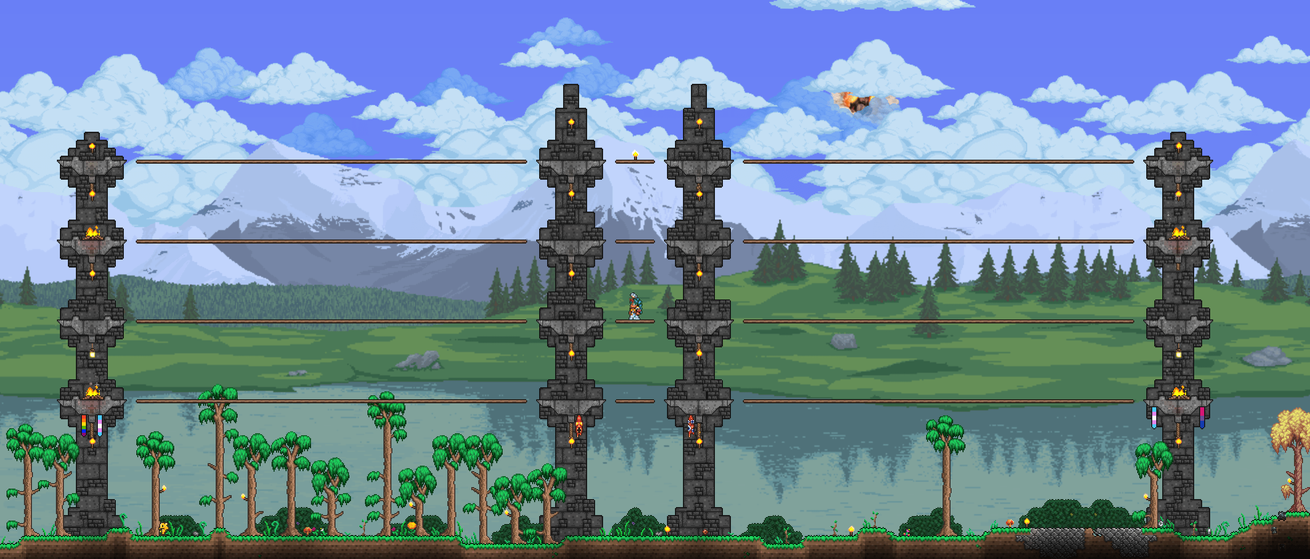 Very happy with how my new arena turned out ) r/Terraria