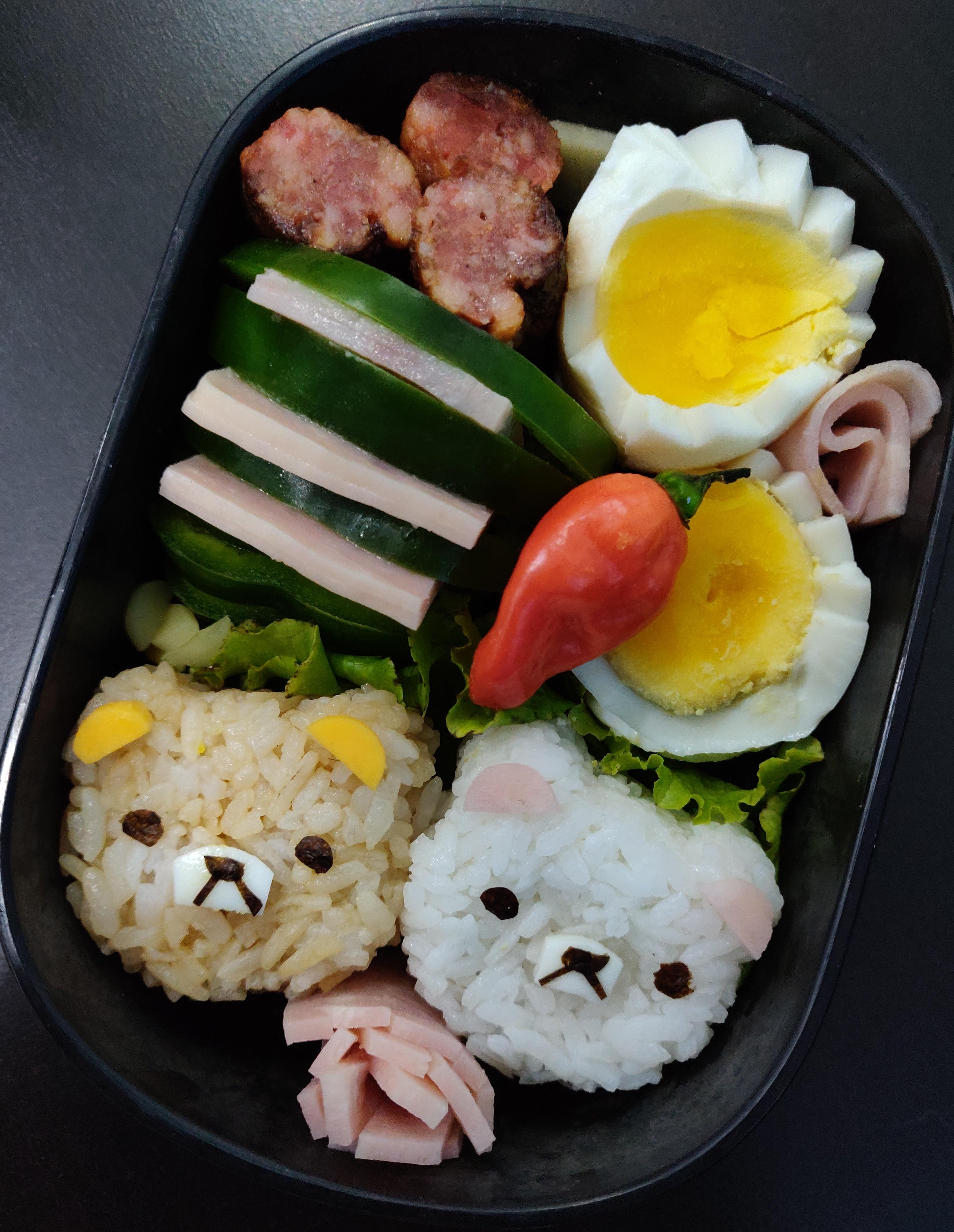 Rilakkuma and Korilakkuma Bento r/Bento