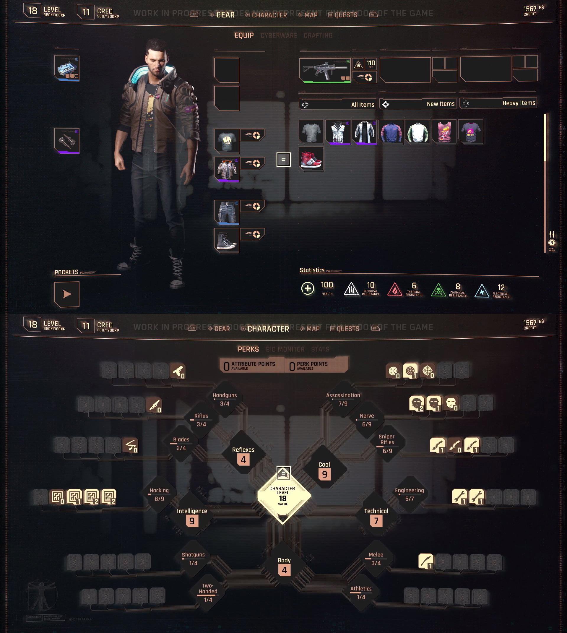 Cyberpunk 2077 Inventory Menu r/gaming