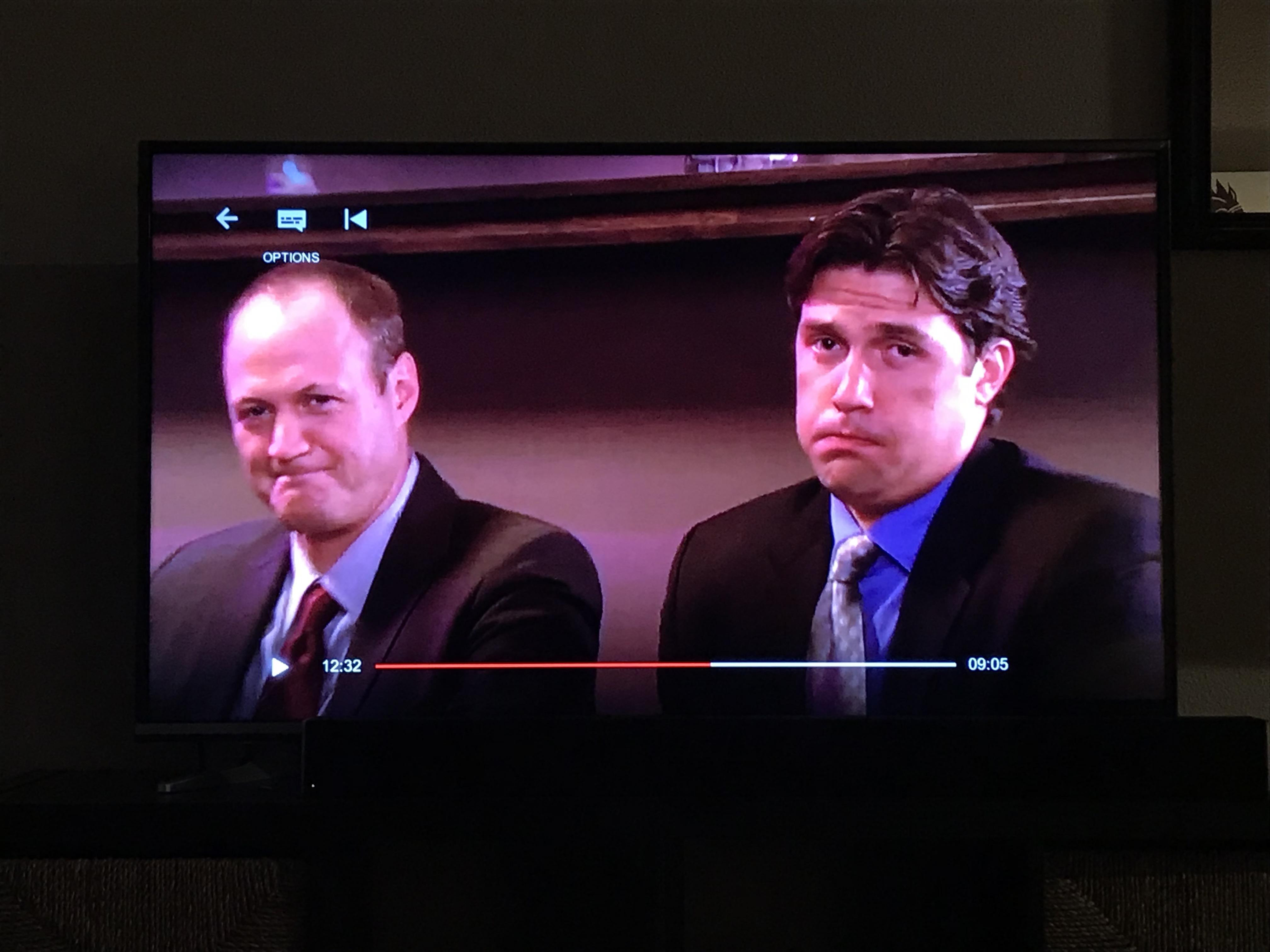 After about 6 watch through a I think I’ve found something. The really cringe episode when Jim