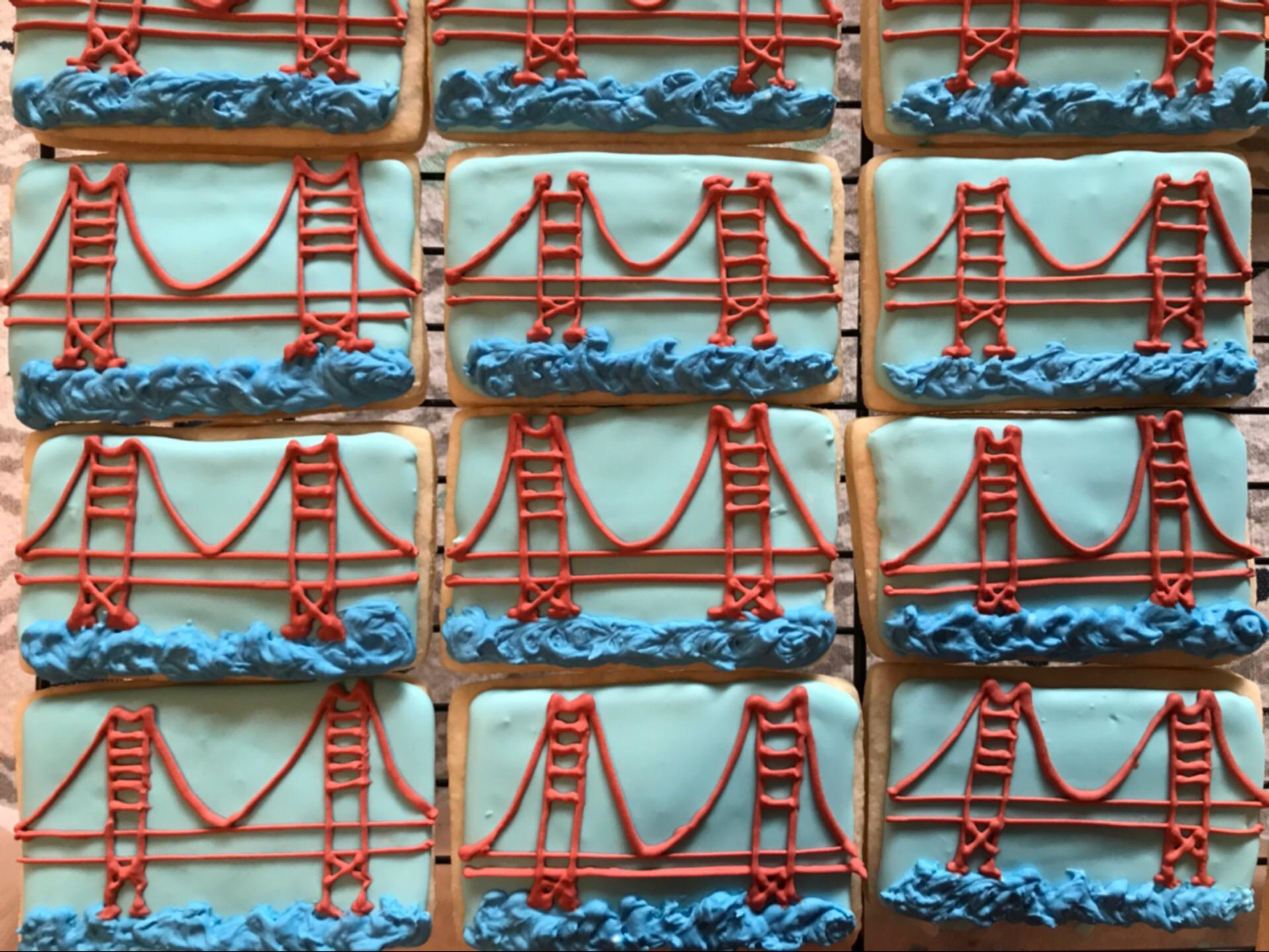 San Francisco cookies sugar cookies first time doing this designnot