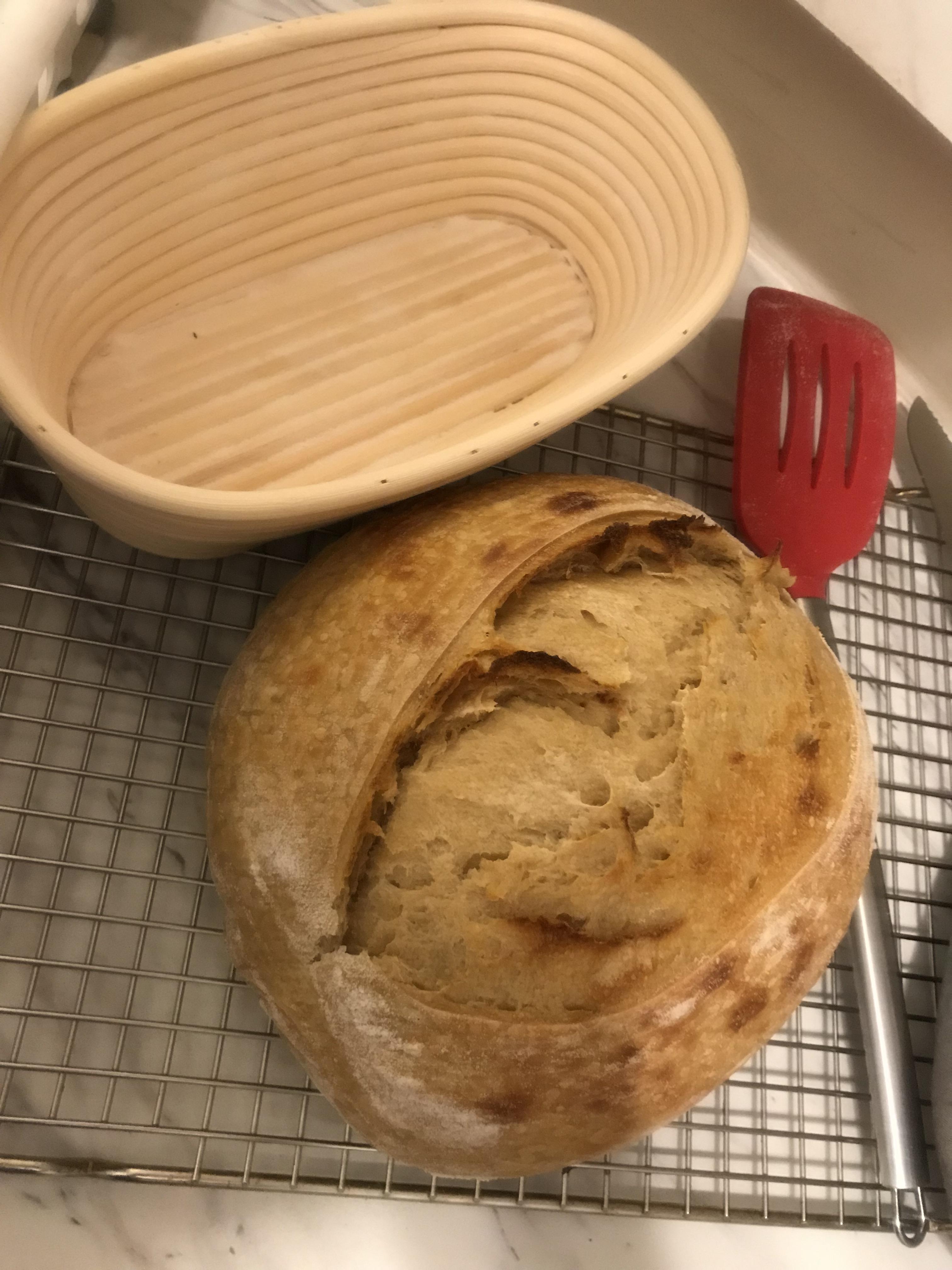 First loaf out of my new oval batard that I got for Christmas
