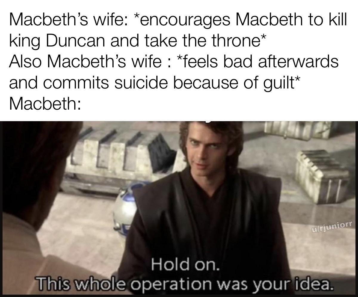 A little water will cleanse us of this deed ShakespeareMemes