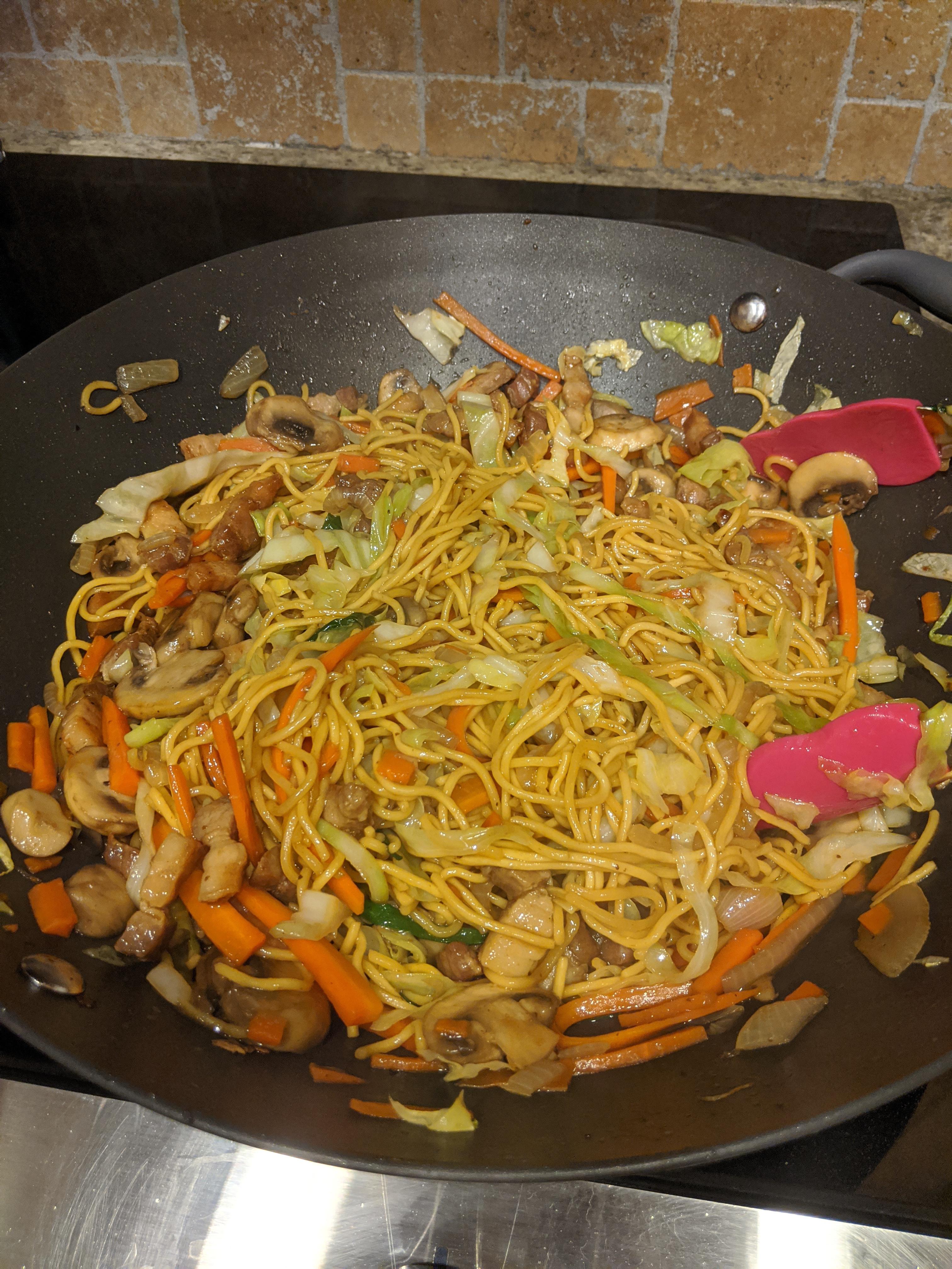 [homemade] yakisoba with pork belly r/food