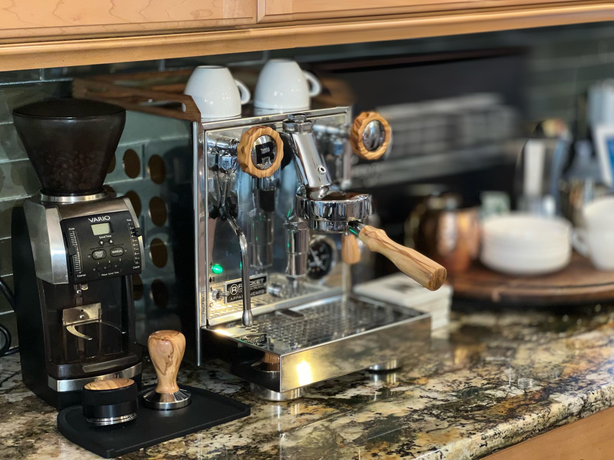 Updated Appartamento Knobs with amazing wood r/rocketespresso