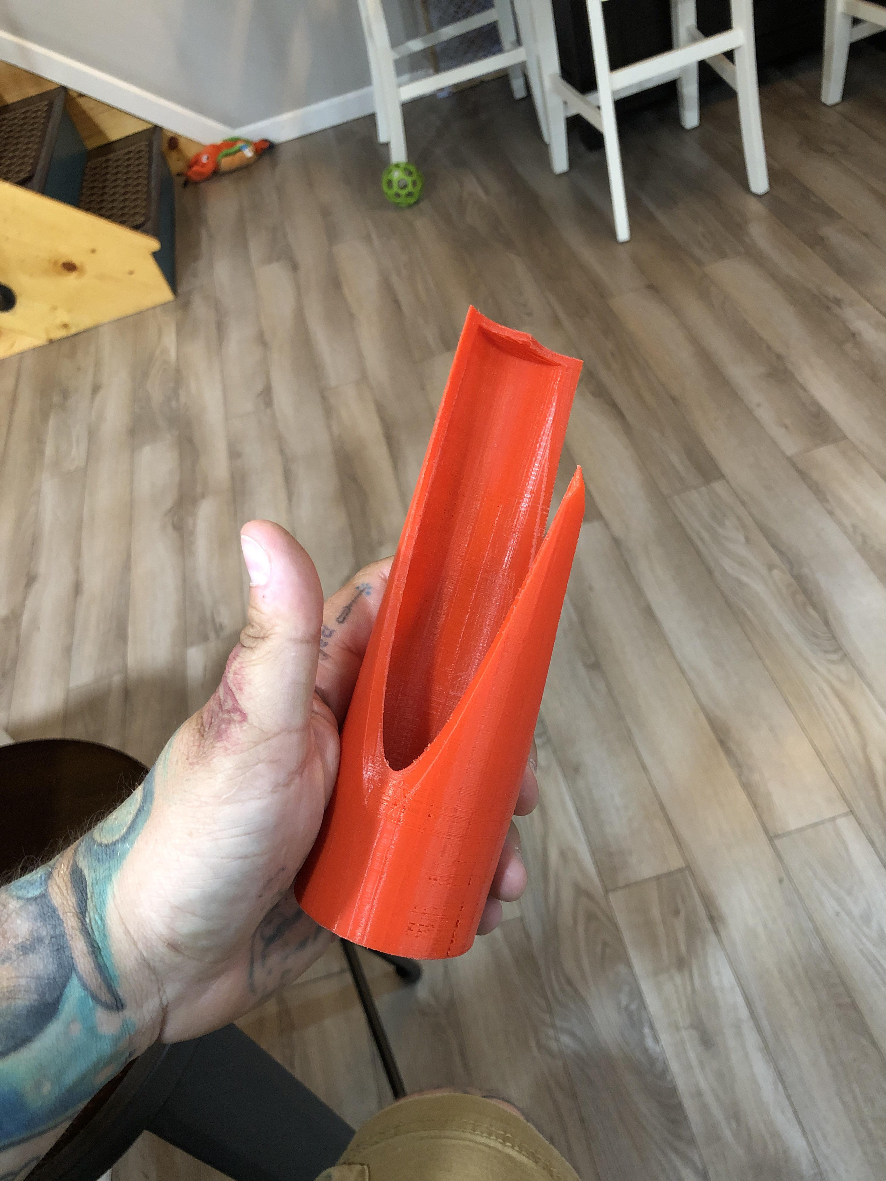 Printed a jig for the perfect cut on tubing to make a merge for an