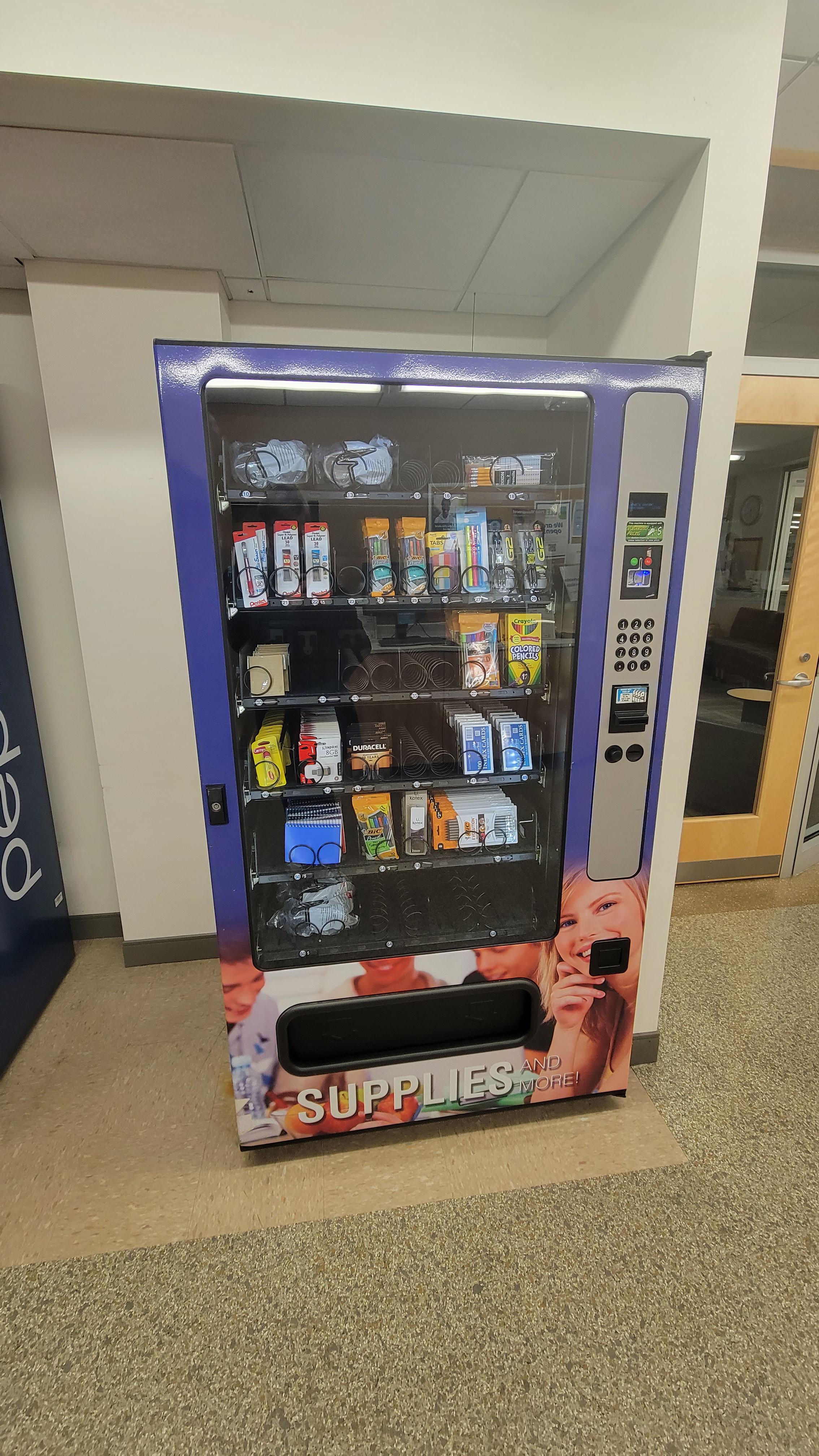 School supplies vending machine in my college library r/mildlyinteresting