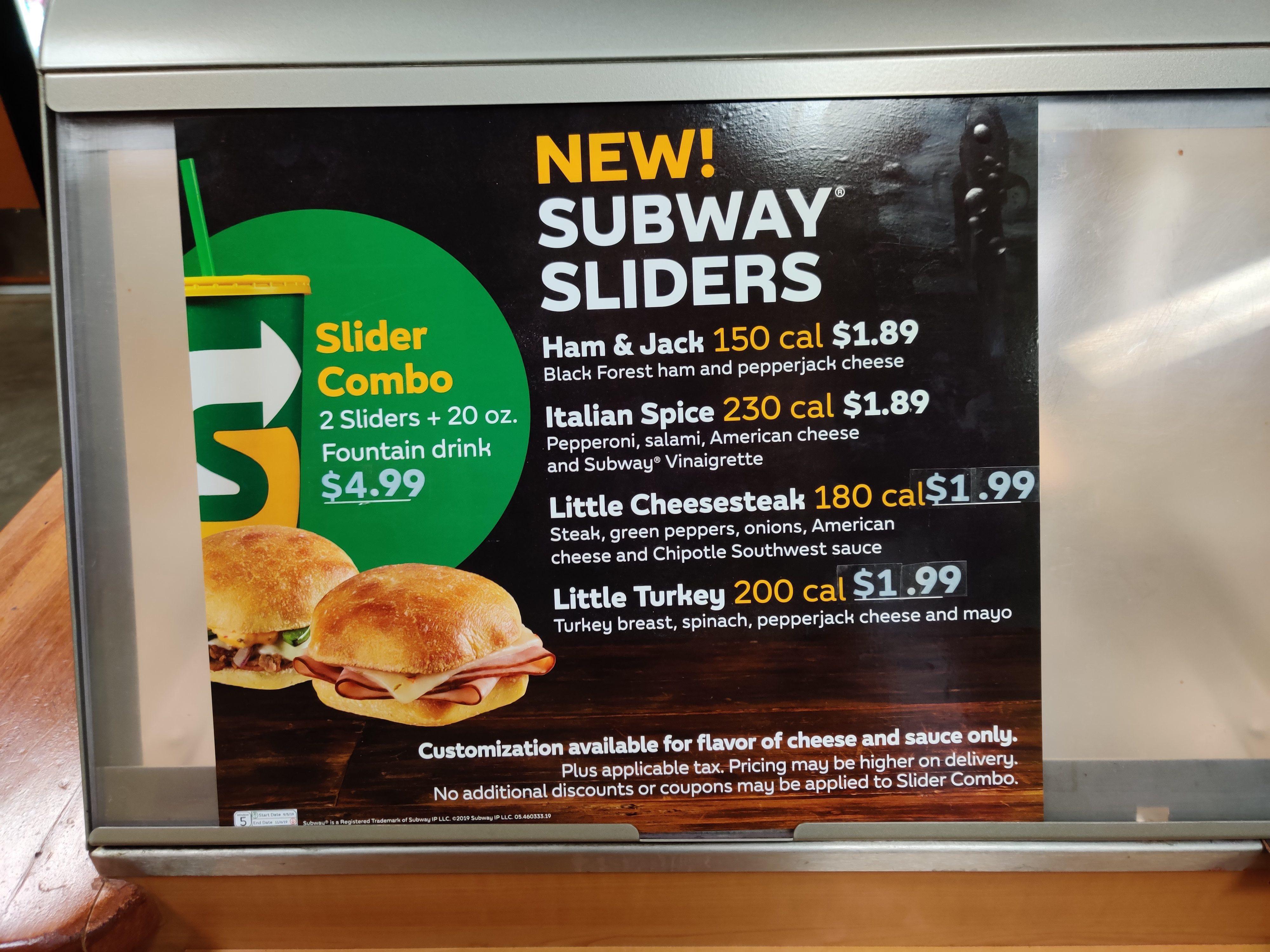 PSA Subway does “sliders” now. Thought they are a perfect cheap option