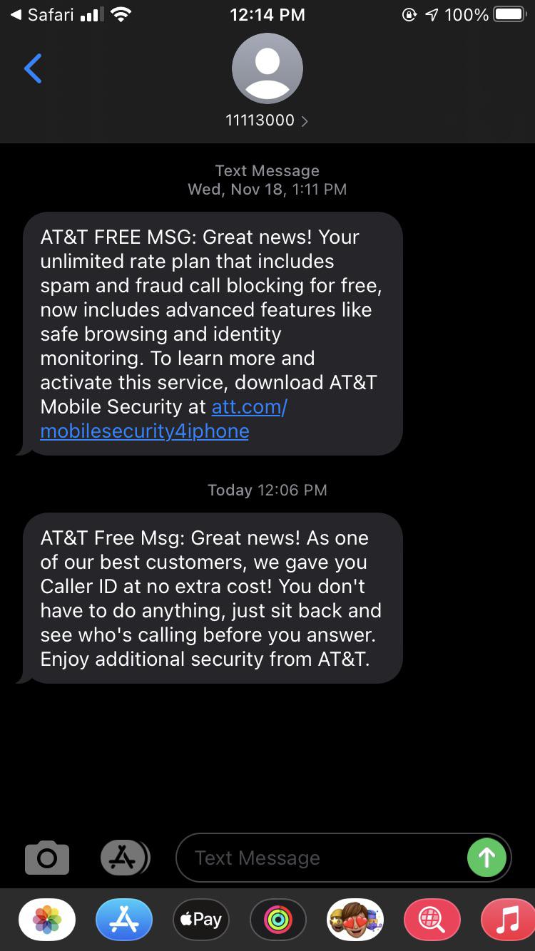 Is anyone else getting these messages? ATT