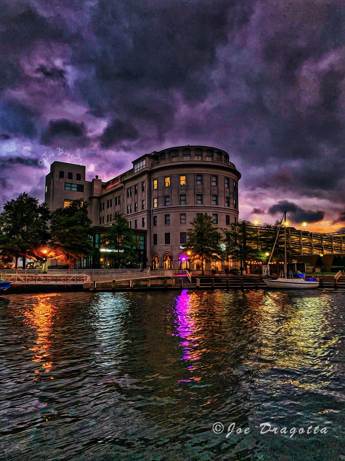 Portsmouth at sundown... r/Virginia