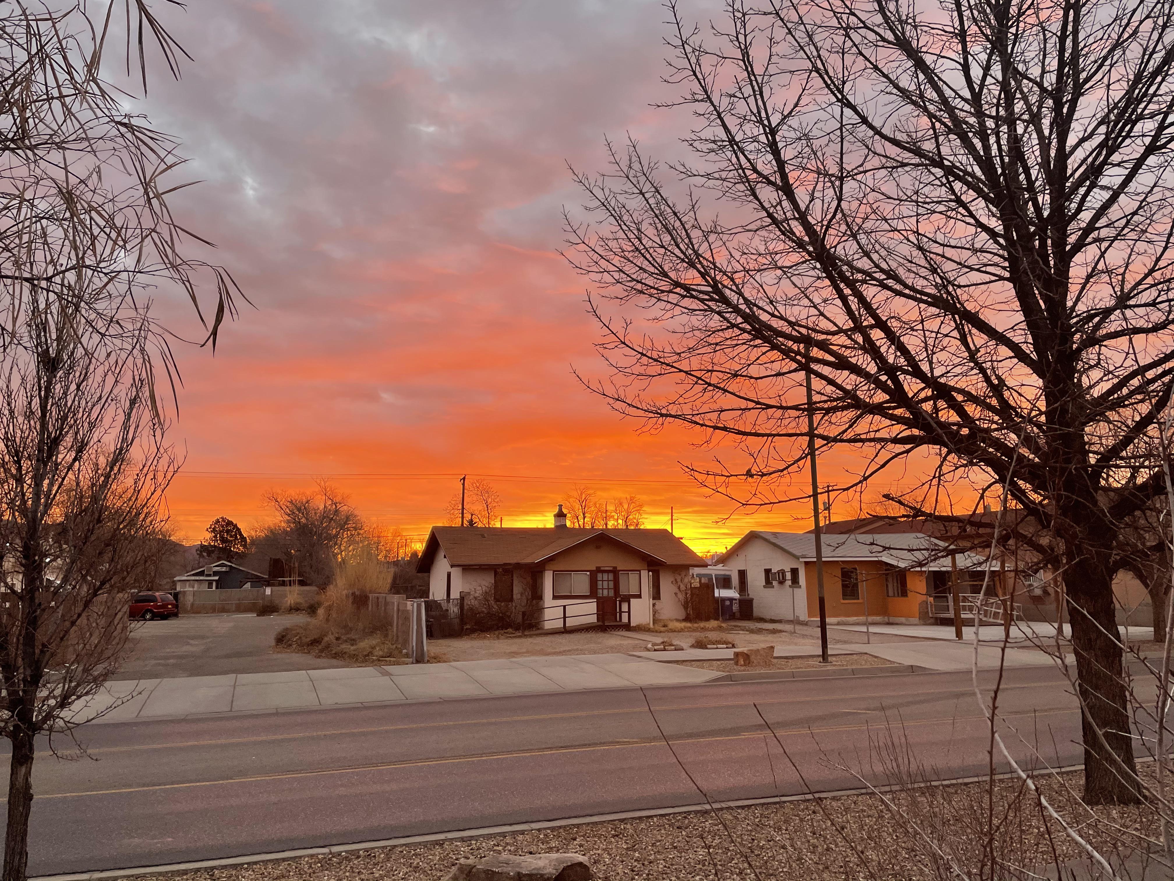 Sunrise about 0703 today r/Albuquerque
