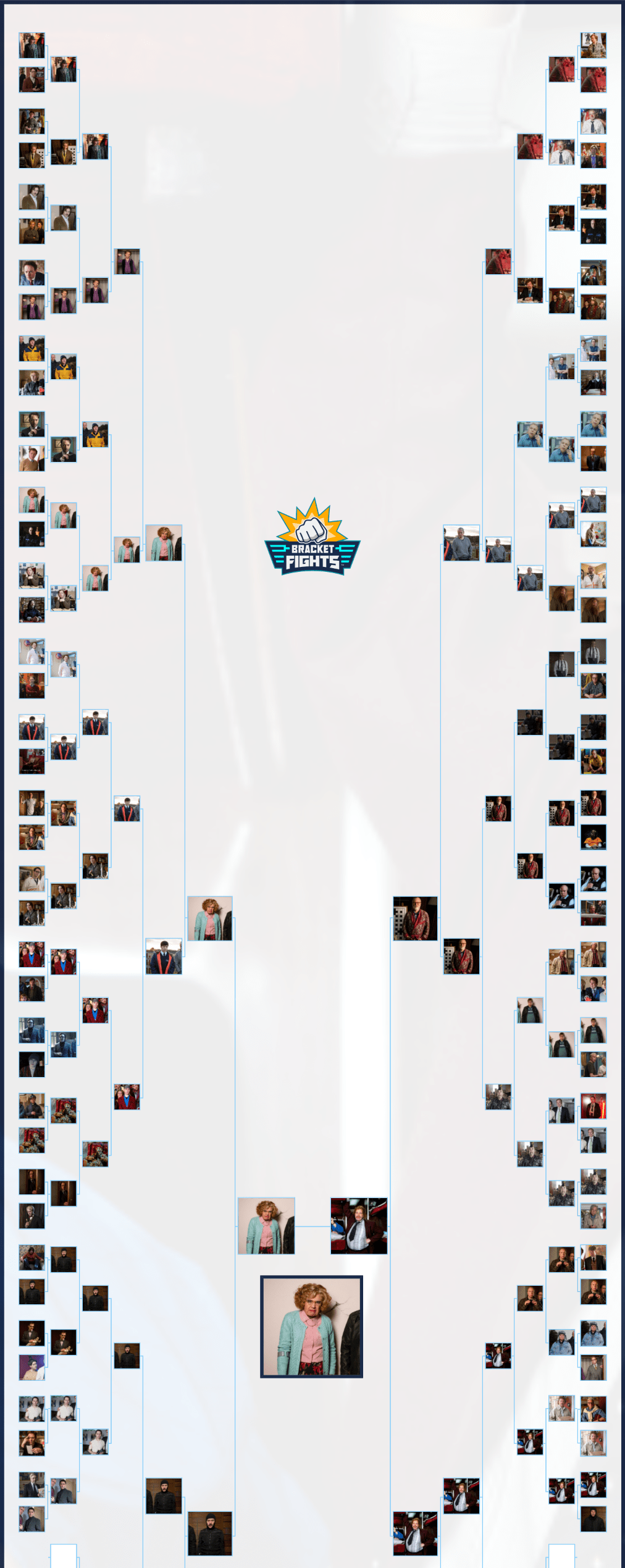 Here's my result of Inside no 9 bracketfight between characters