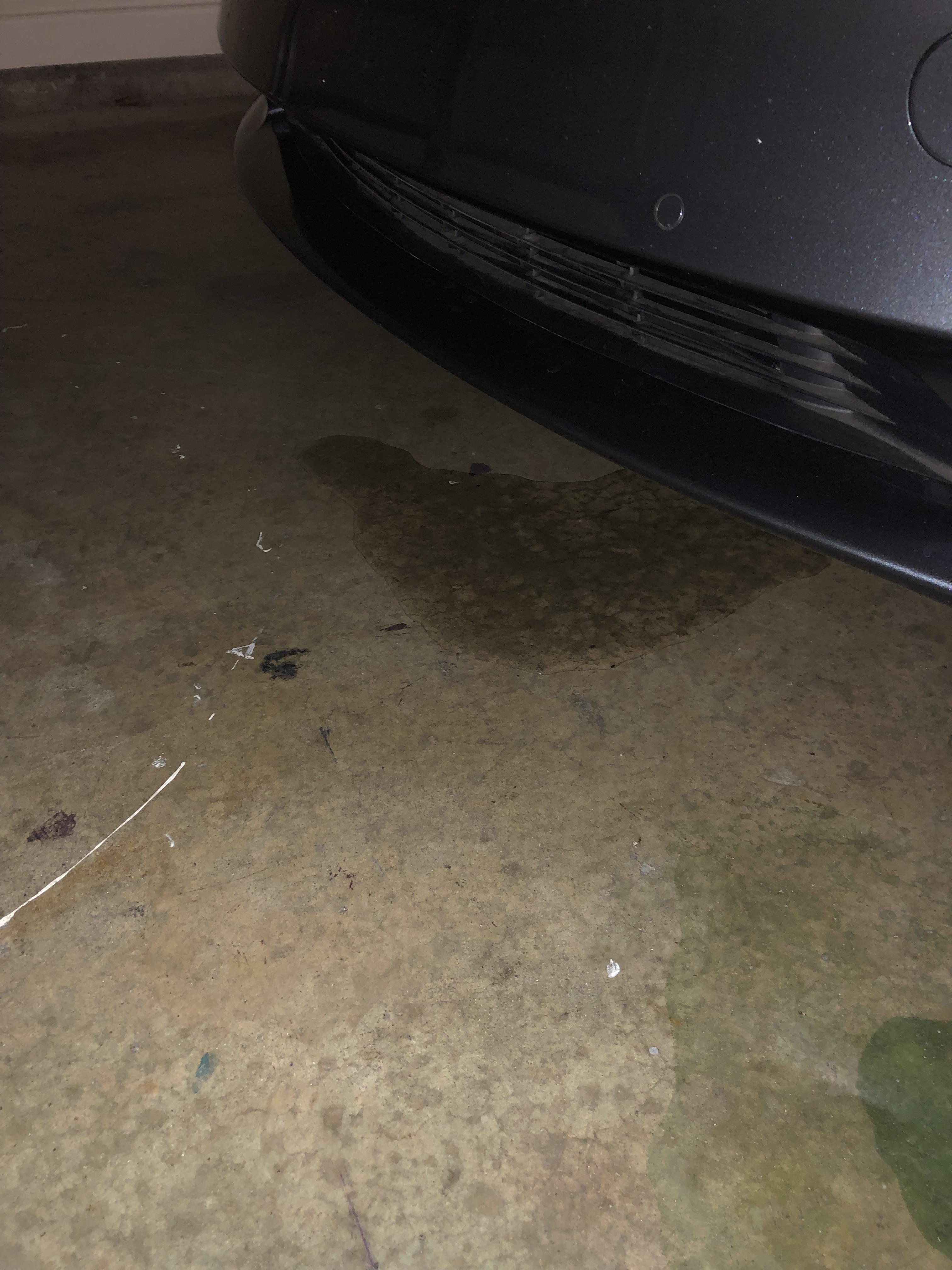 Is it normal to leak this much fluid when running the A/C while parked