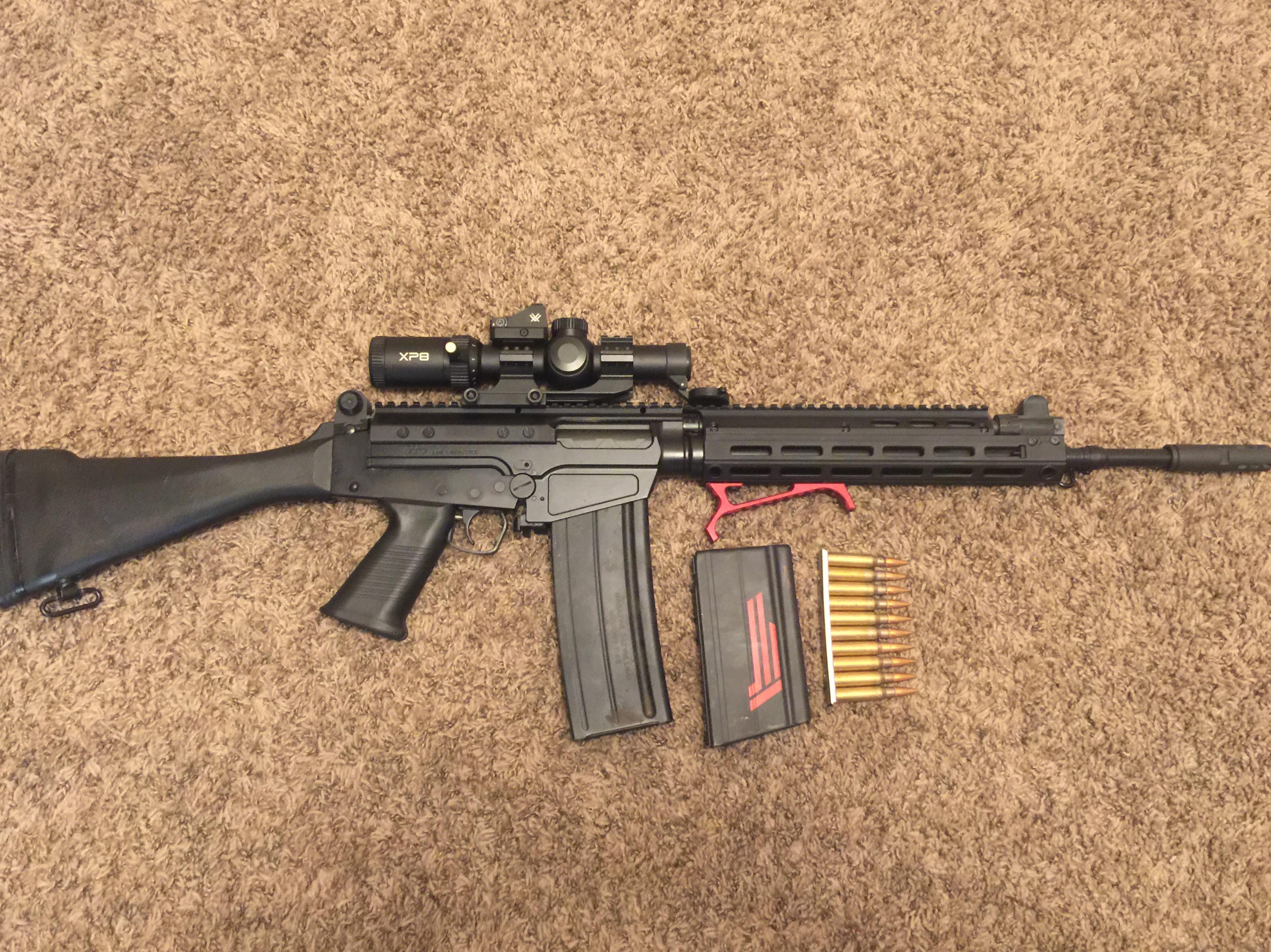 My DSA FAL with my recently converted inch to metric 30 round mag r/FNFAL