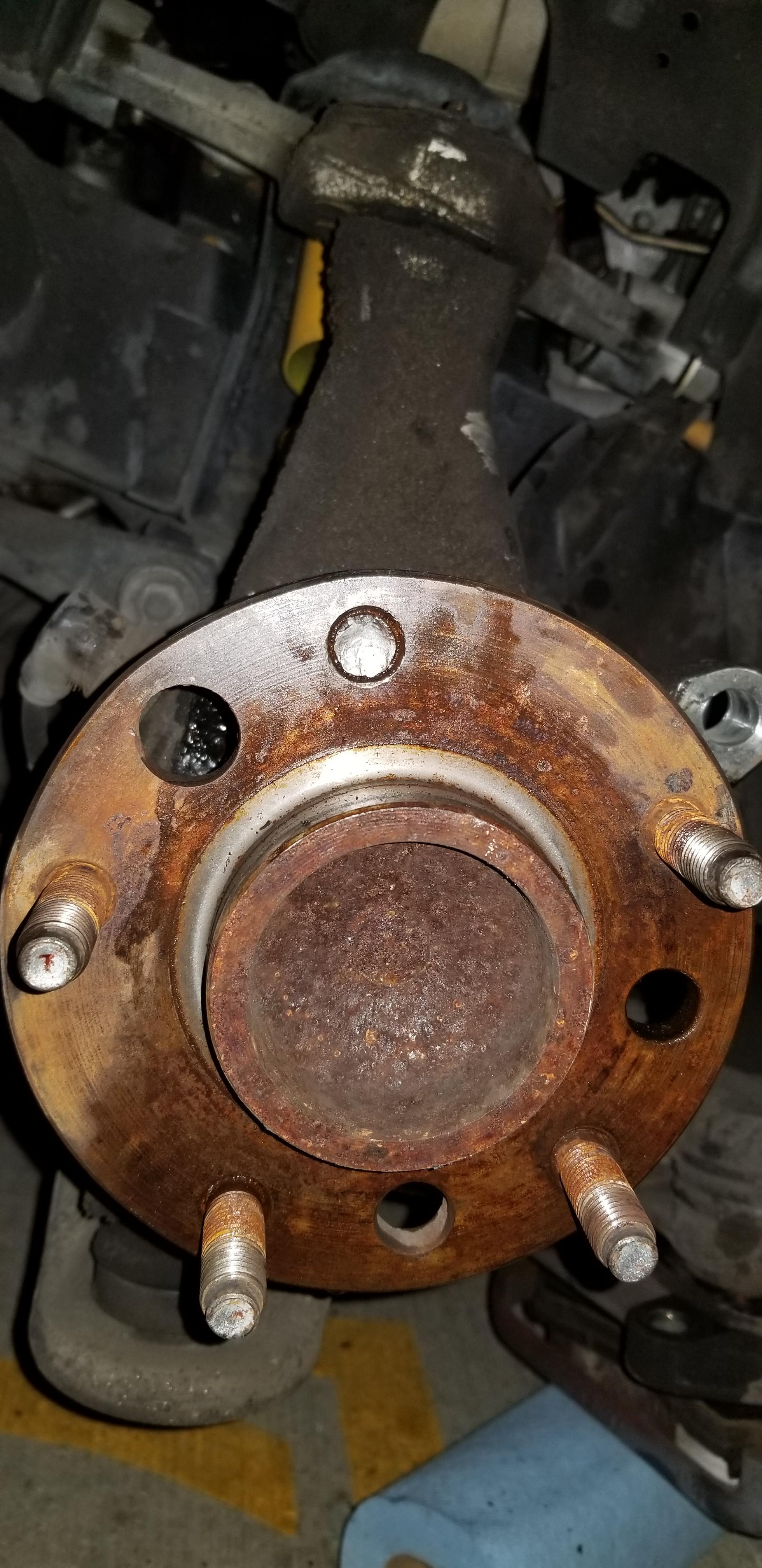 Wheel stud broke off, it appears to be held in by friction but I have