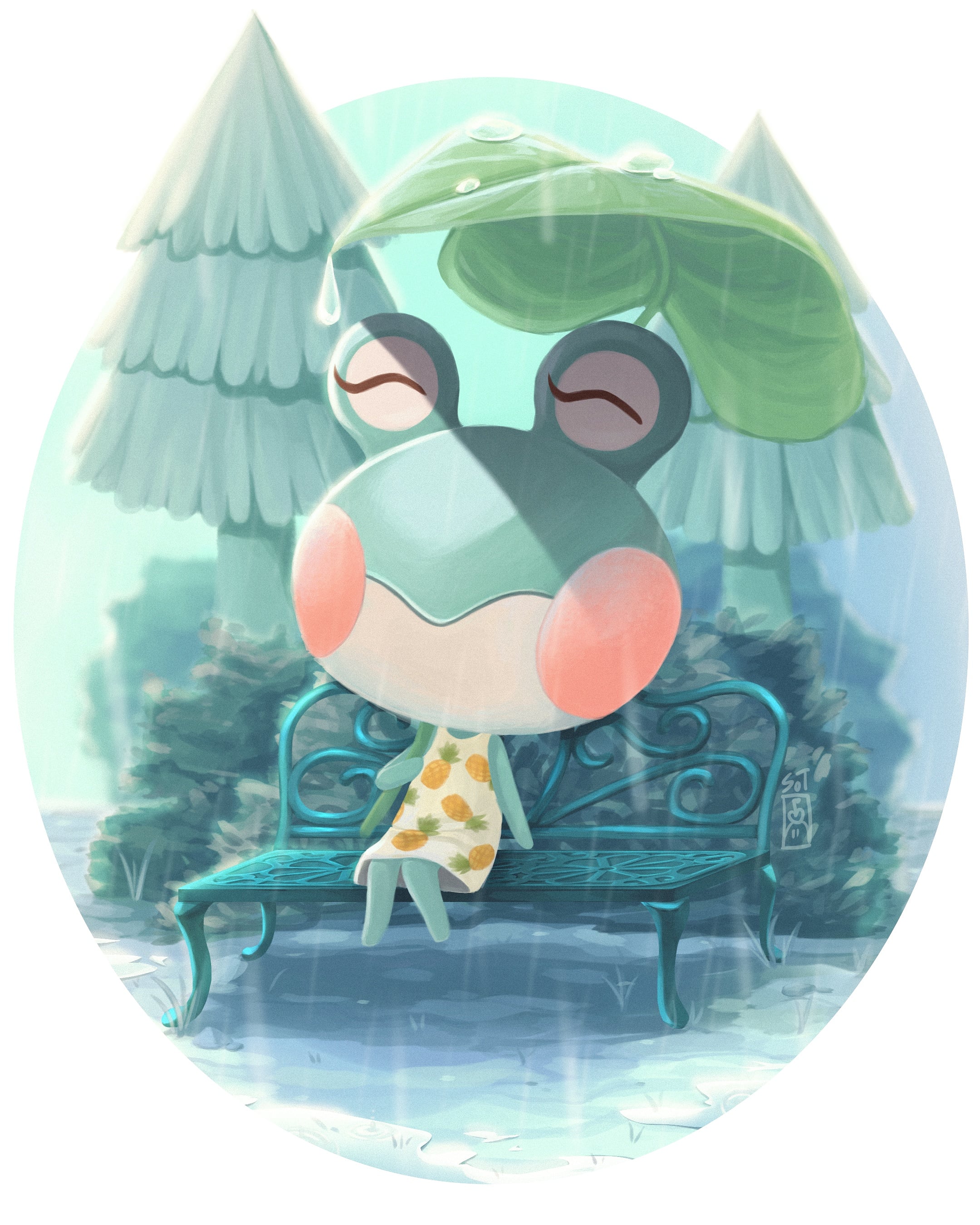 I made a fanart of my fave froggo villager Lily r/AnimalCrossing