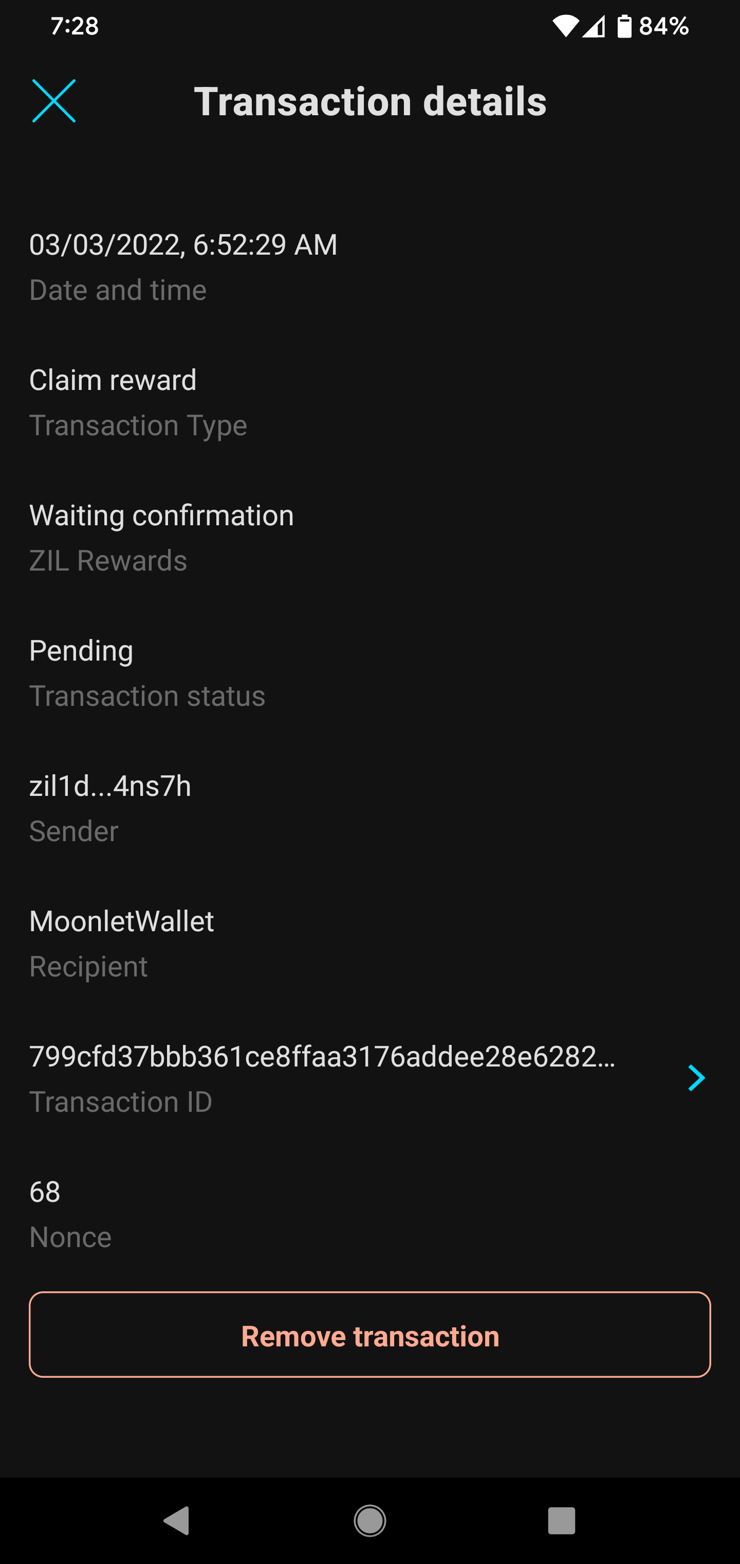 I've been trying to claim staking rewards in Moonlet this morning. But