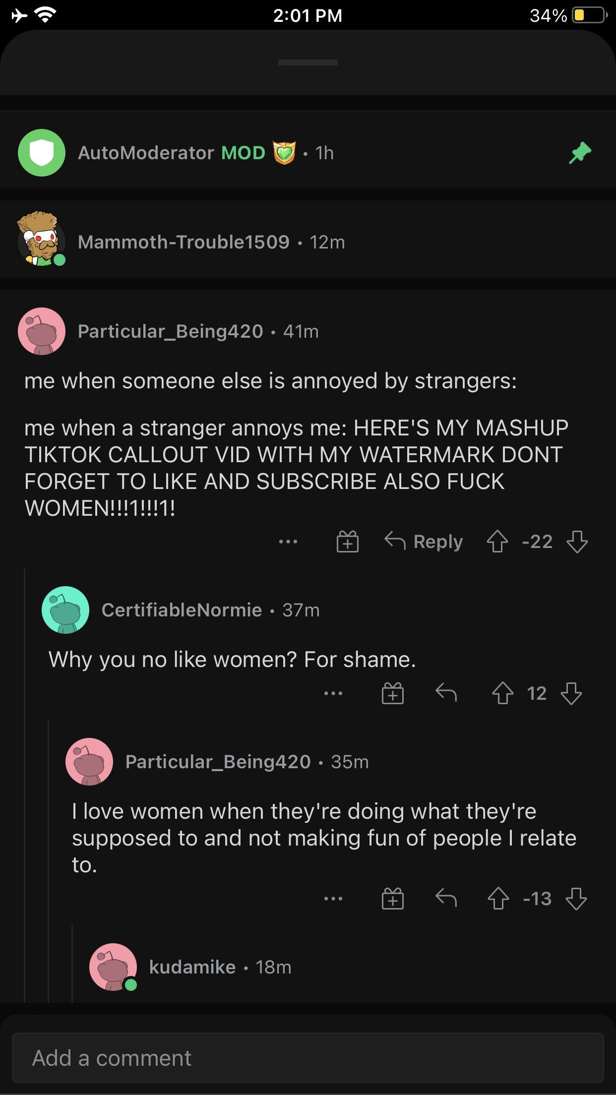 Neckbeard “loves women when they’re doing what they’re supposed to” r