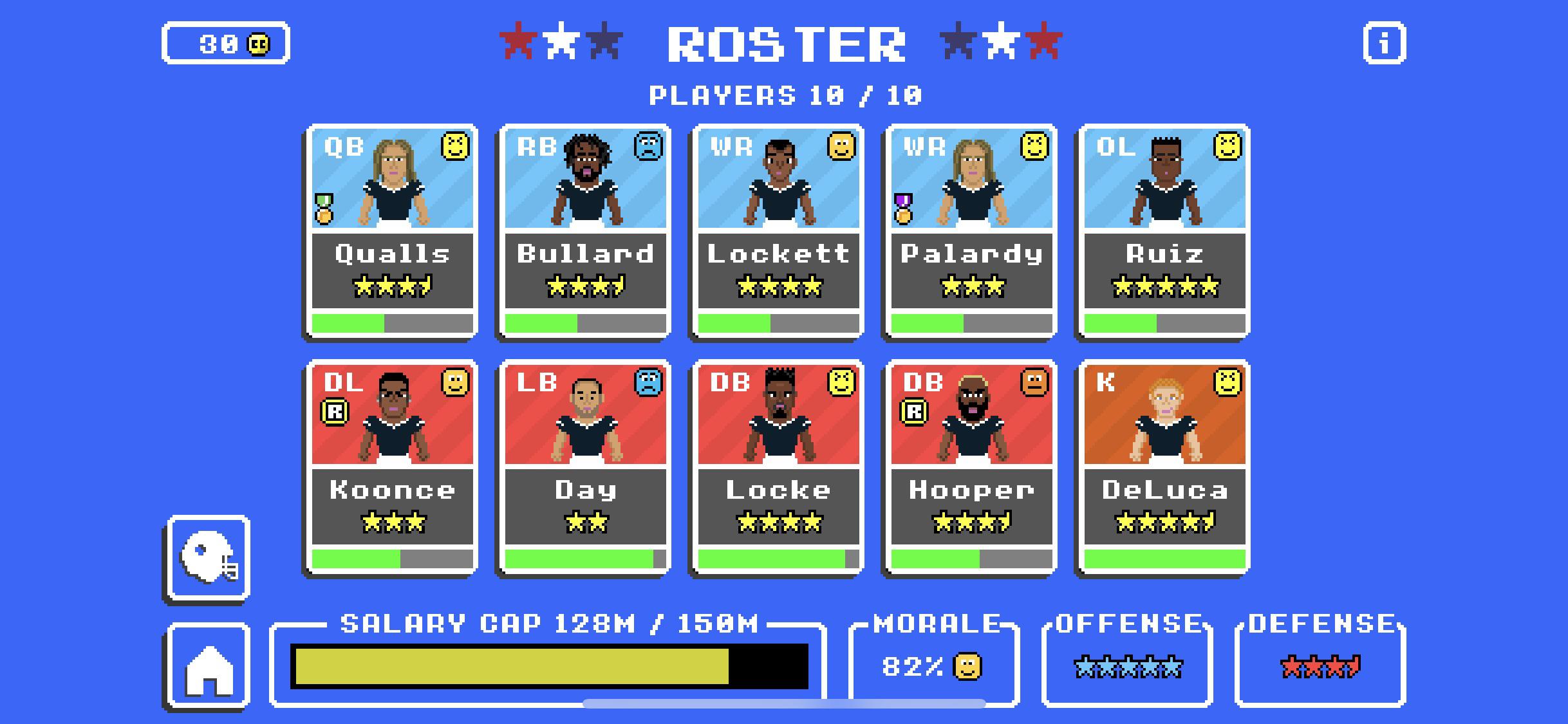What’s the best lineup for a 10man roster? Defence and offence. r