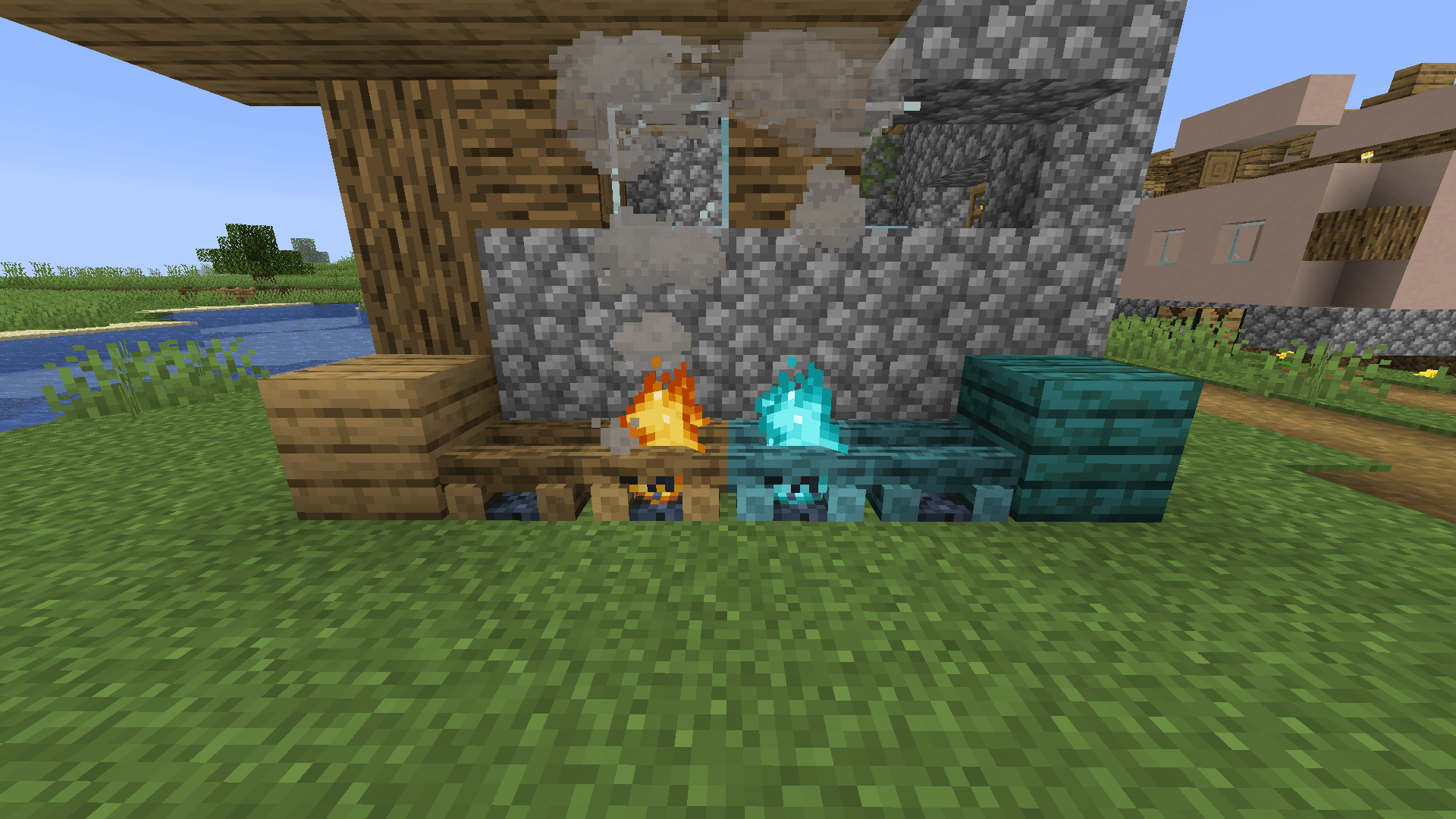 I gave soul campfires warped logs instead of oak. (Download in comments