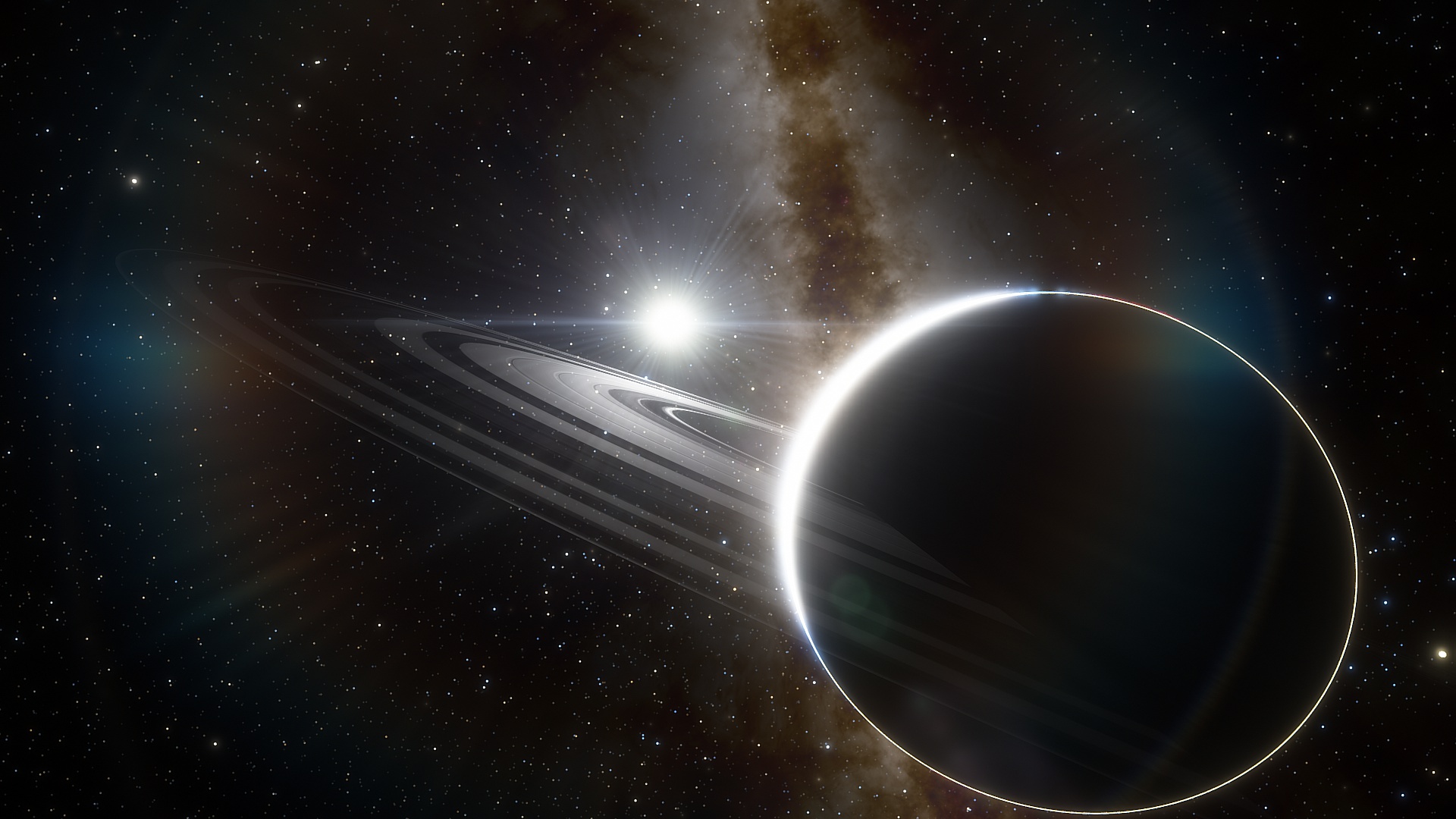 A beautiful shot of Jupiter's ring r/spaceengine