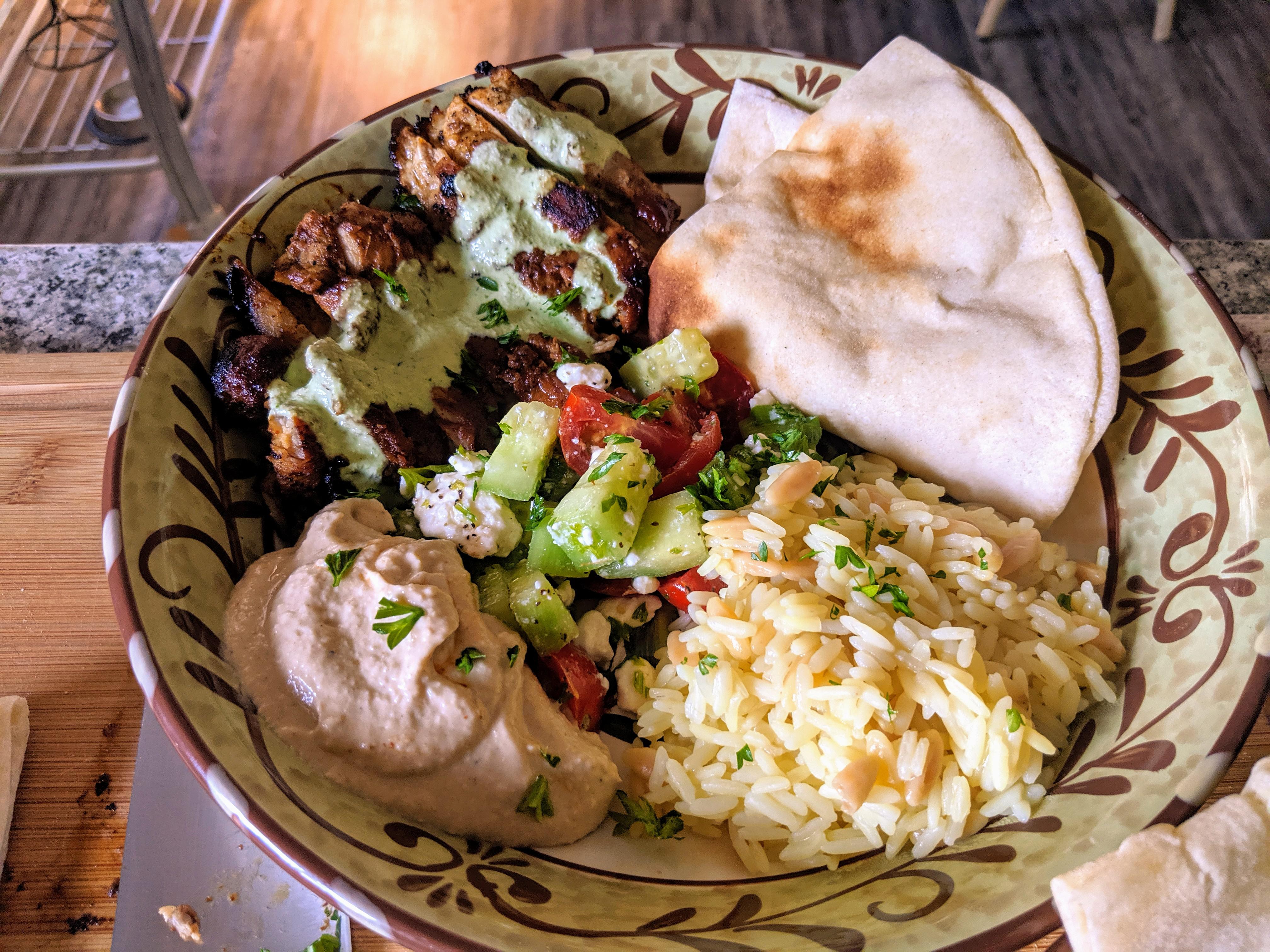 [Homemade] Chicken Shawarma plate r/food
