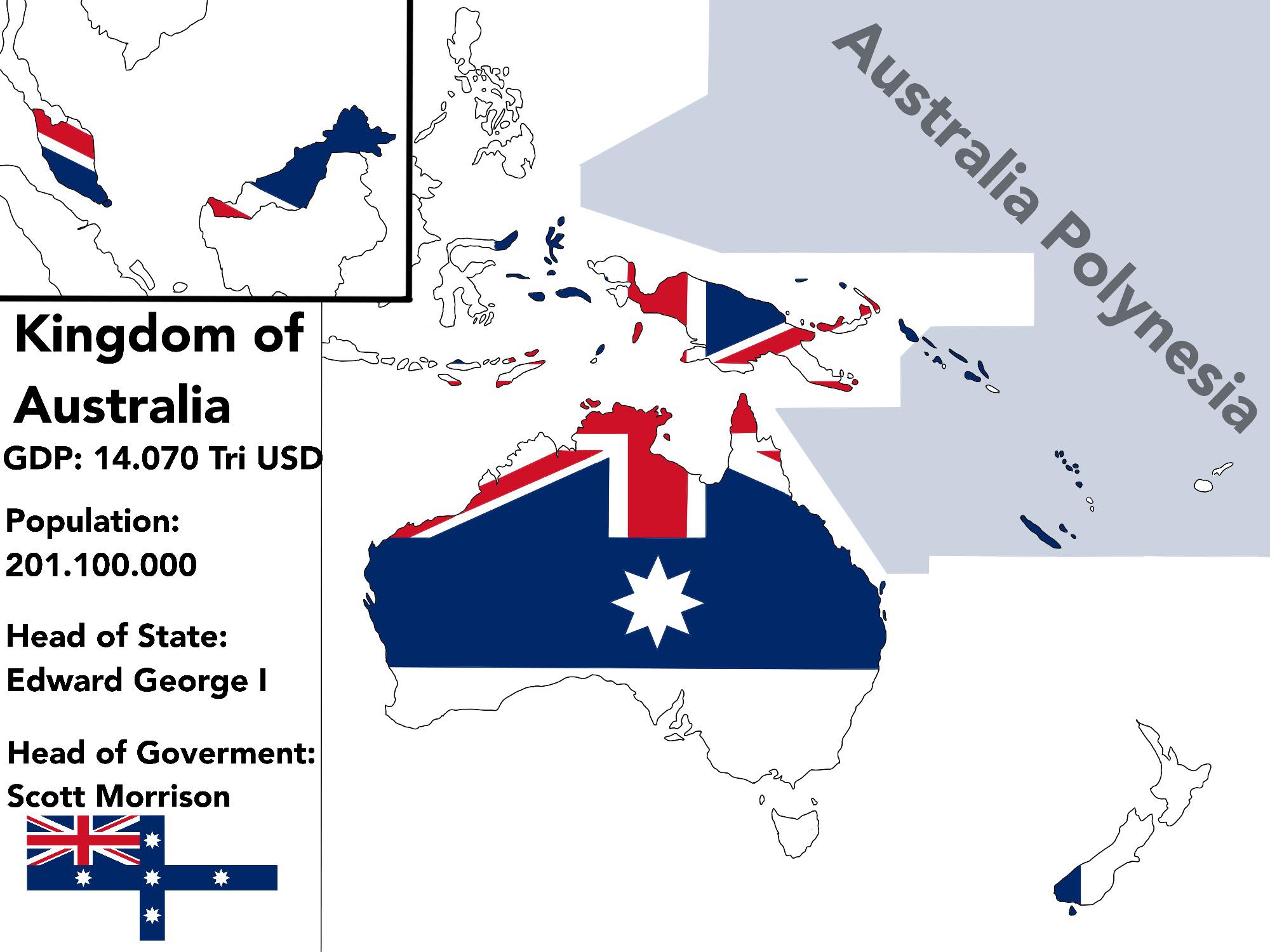 The Kingdom of Australia A land Down Under r/imaginarymaps