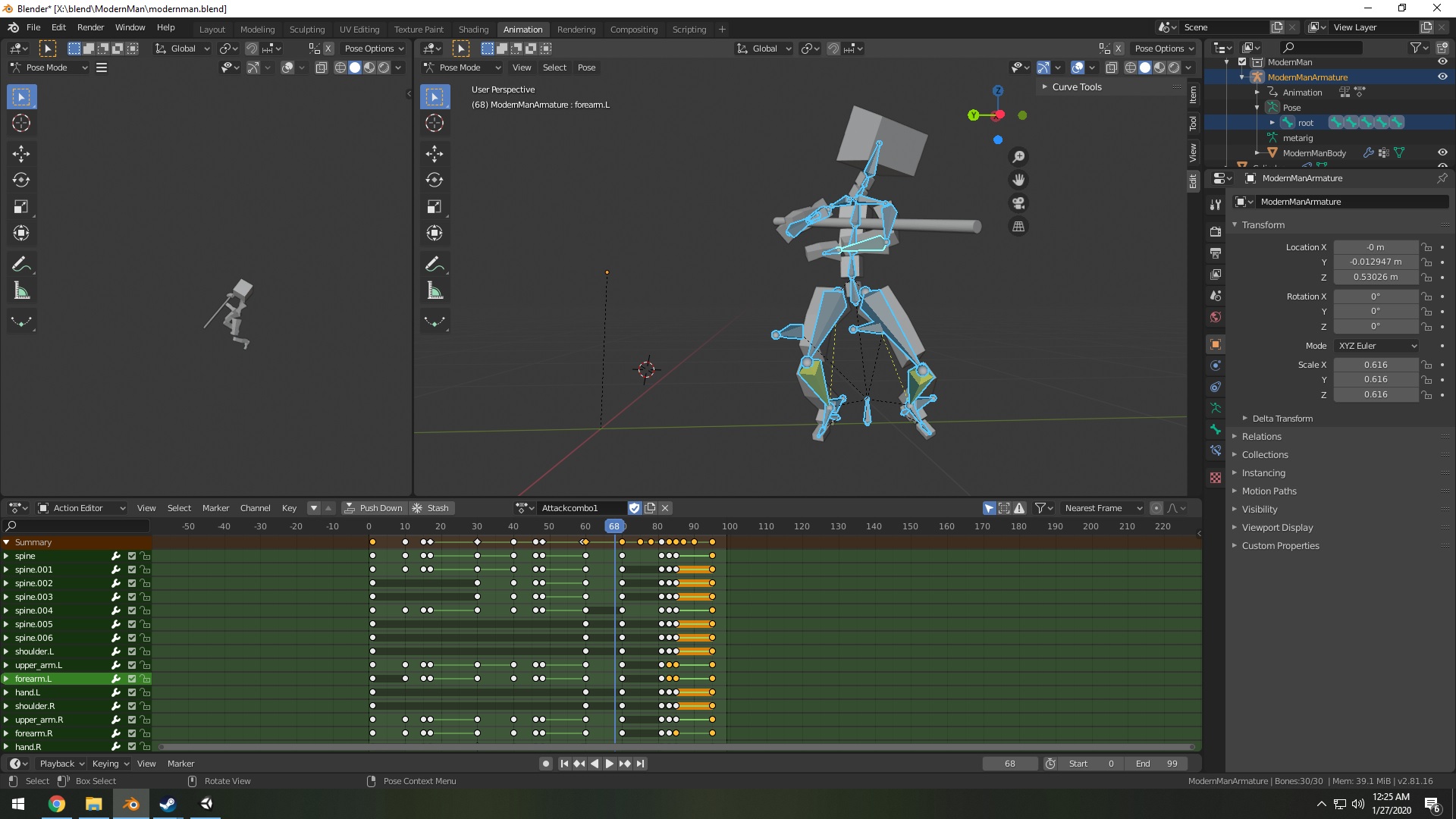 Armature origin doesn't move with the animation and I don't know what