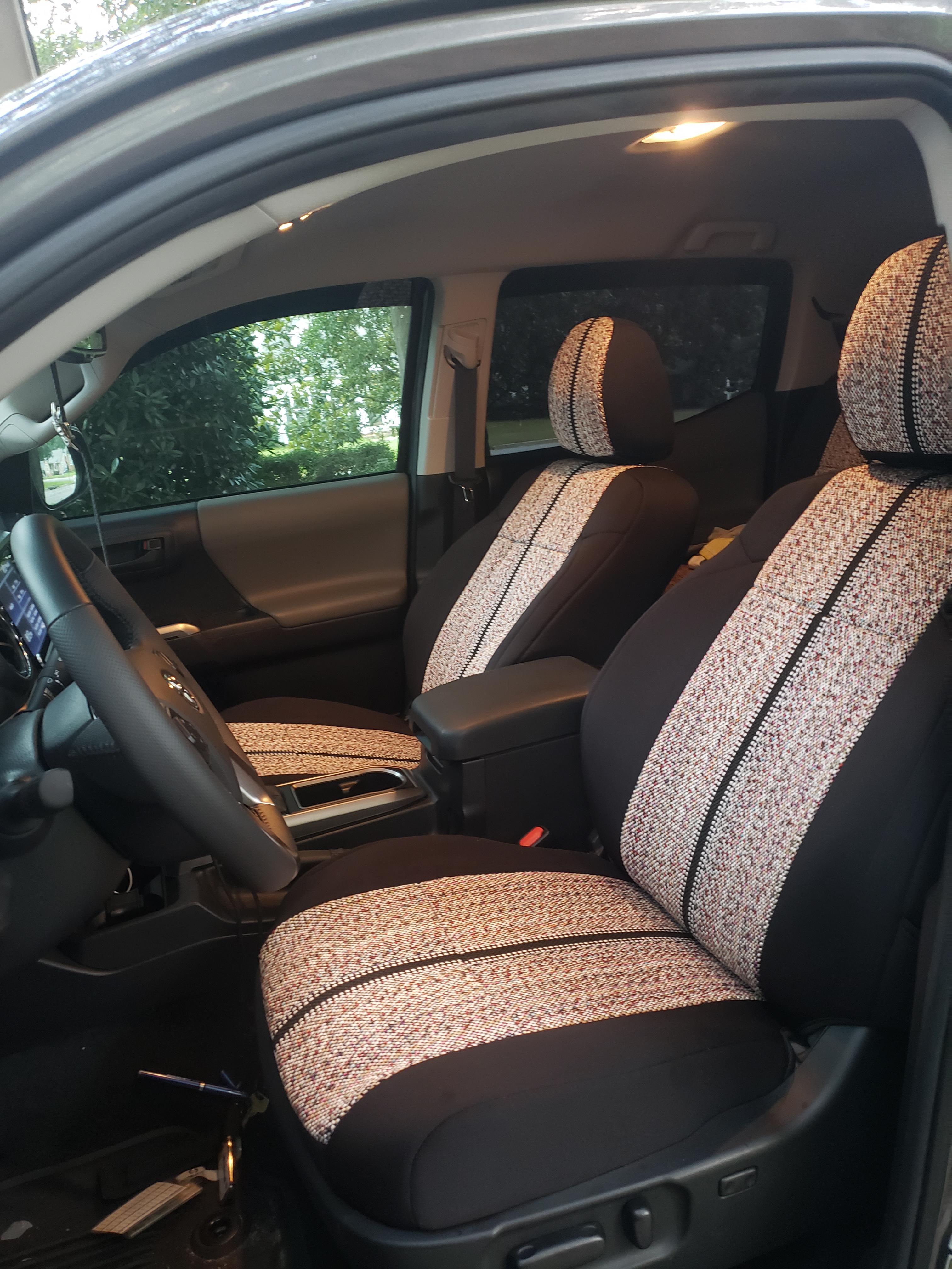 Saddle Blanket seat covers from Cover King... hope I never have to