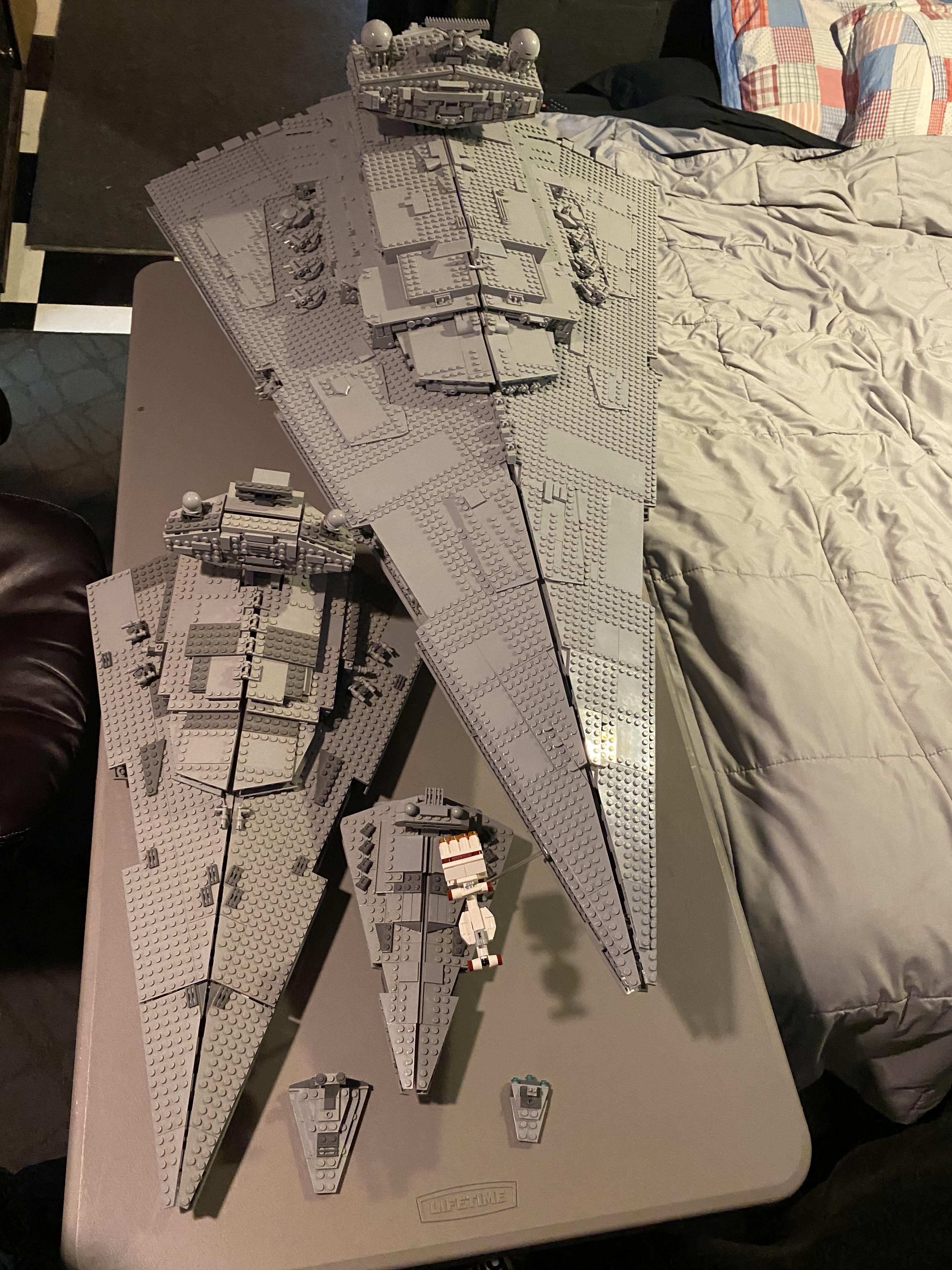 Every size of LEGO Star Destroyer, from Micro to UCS legostarwars