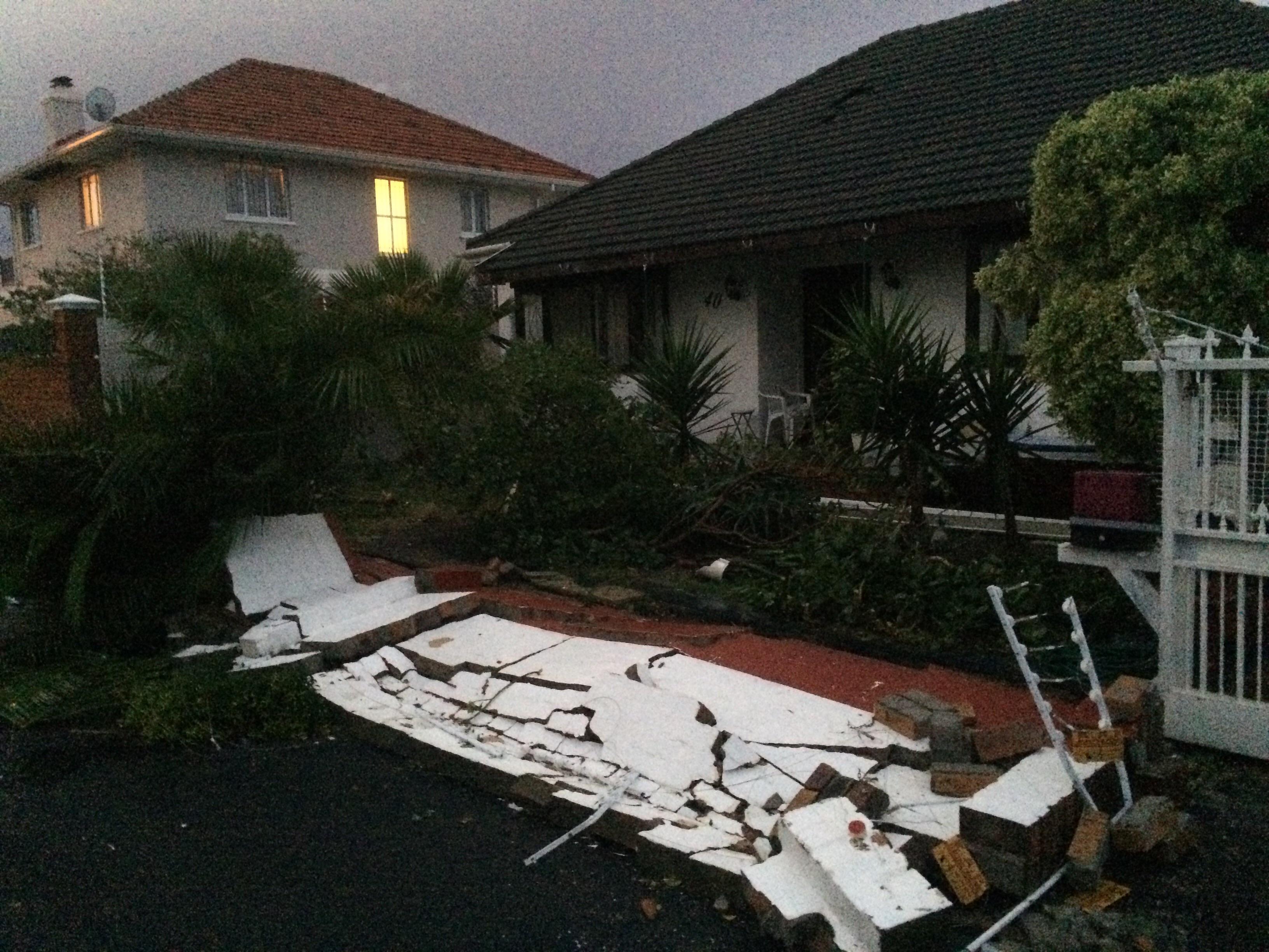 So this is the aftermath of the storm in Cape Town. That's my neighbors