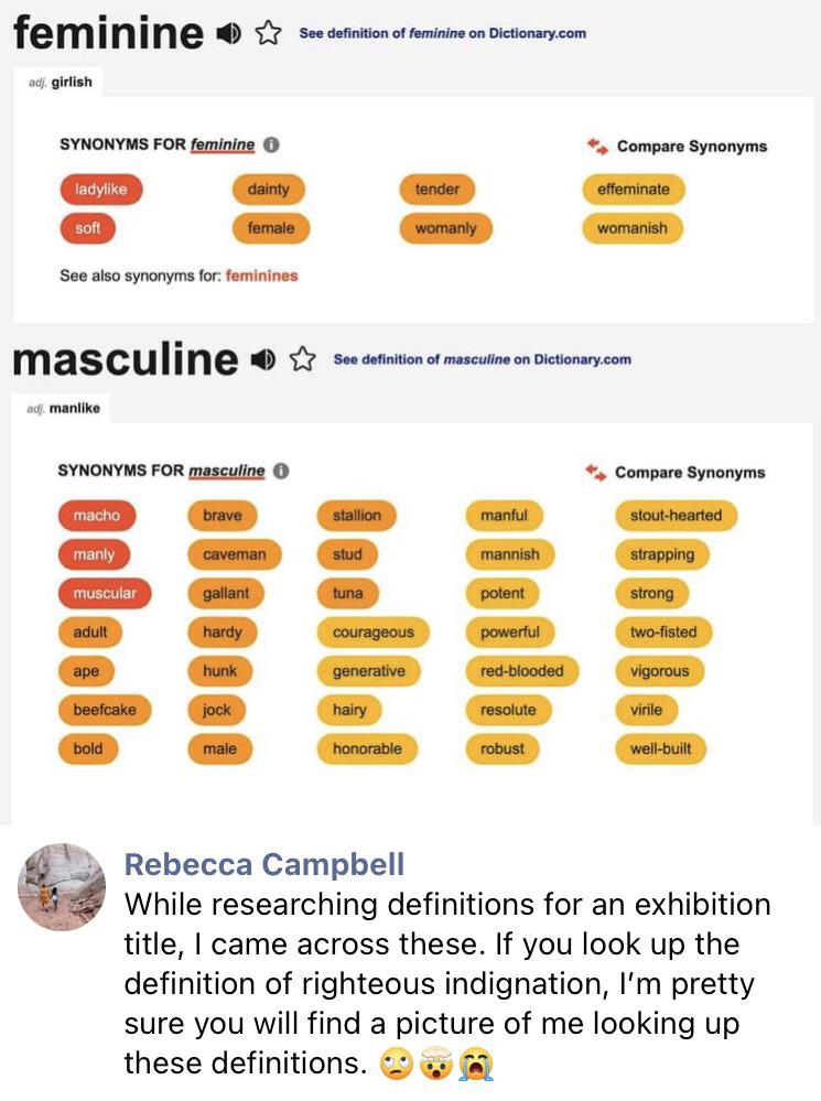 synonym lists for masculine and feminine Crossposted
