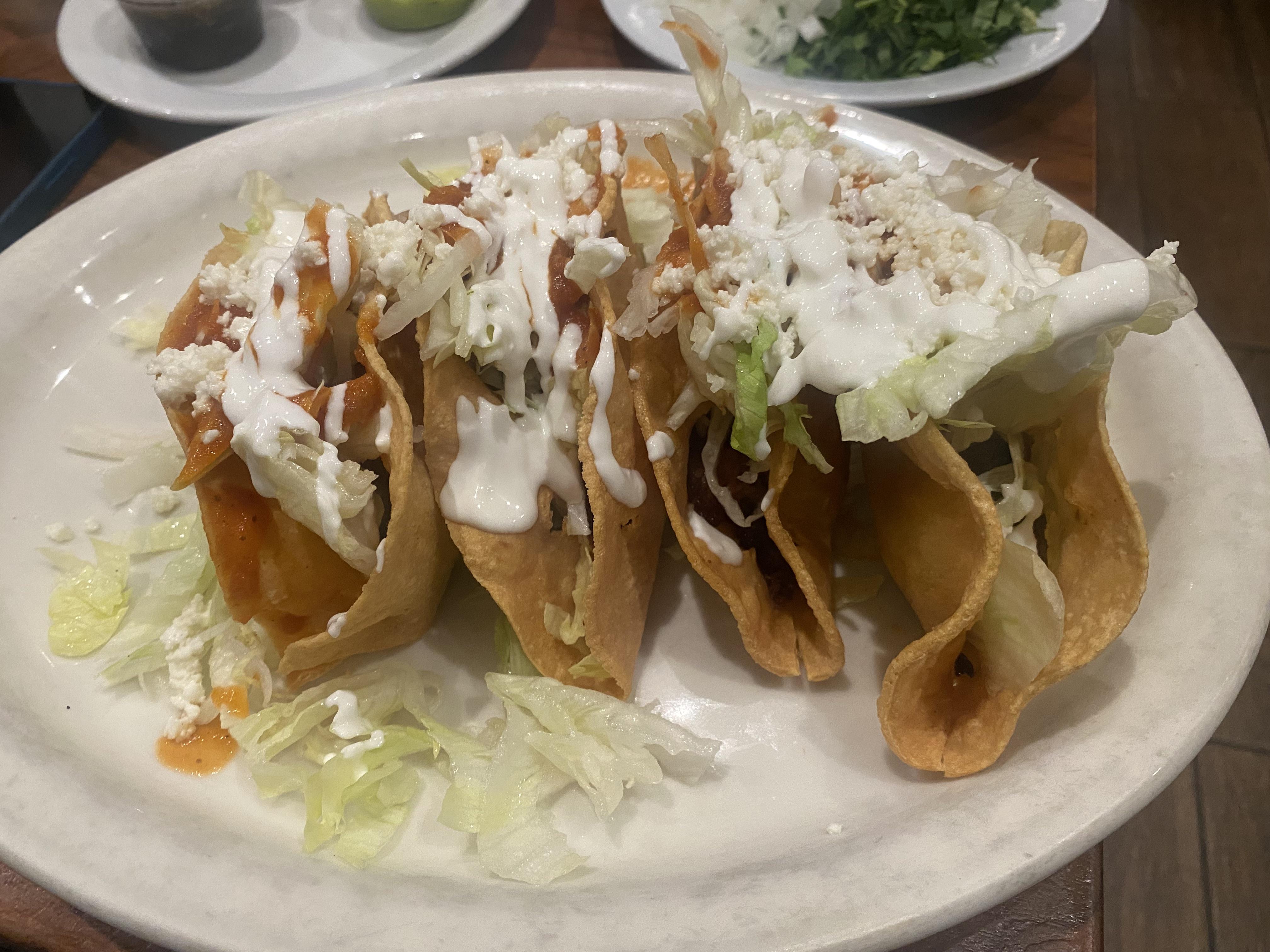 Shredded deep fry beef tacos r/tacos