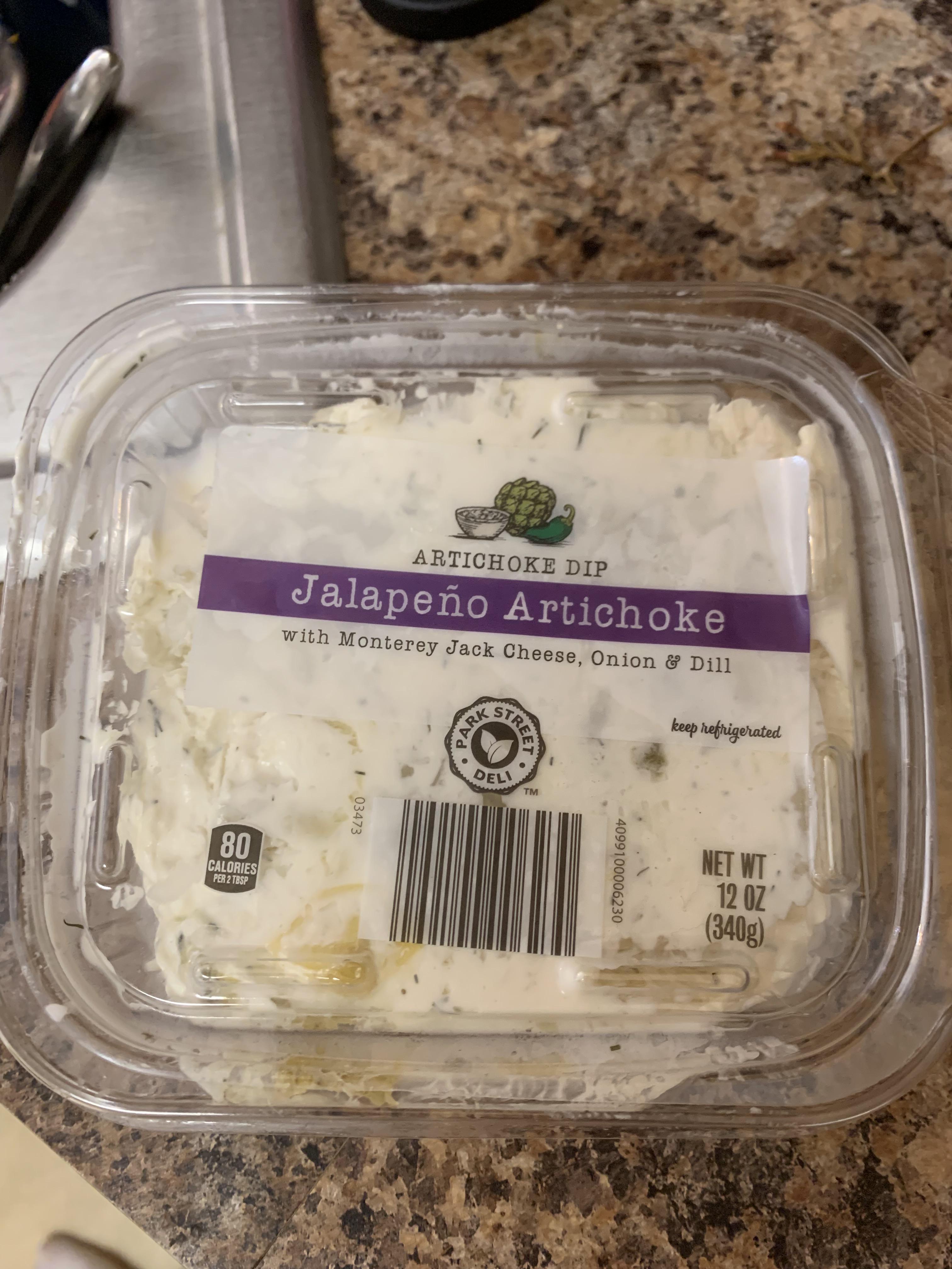 This jalapeño artichoke dip is delicious! Only a little bit spicy. r/aldi