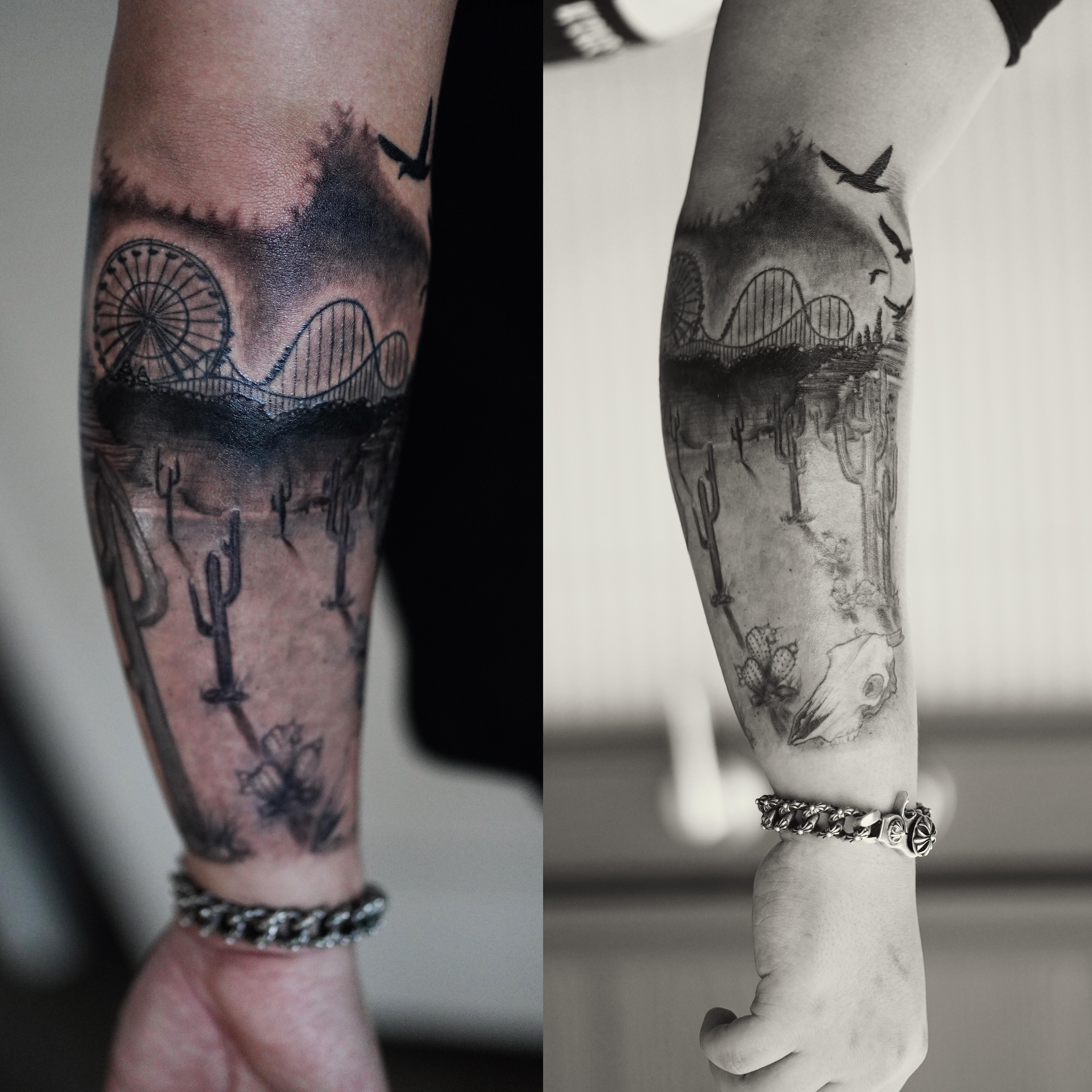 First tattoo just got finished, inspired by Rodeo/Birds/Astroworld 🐐