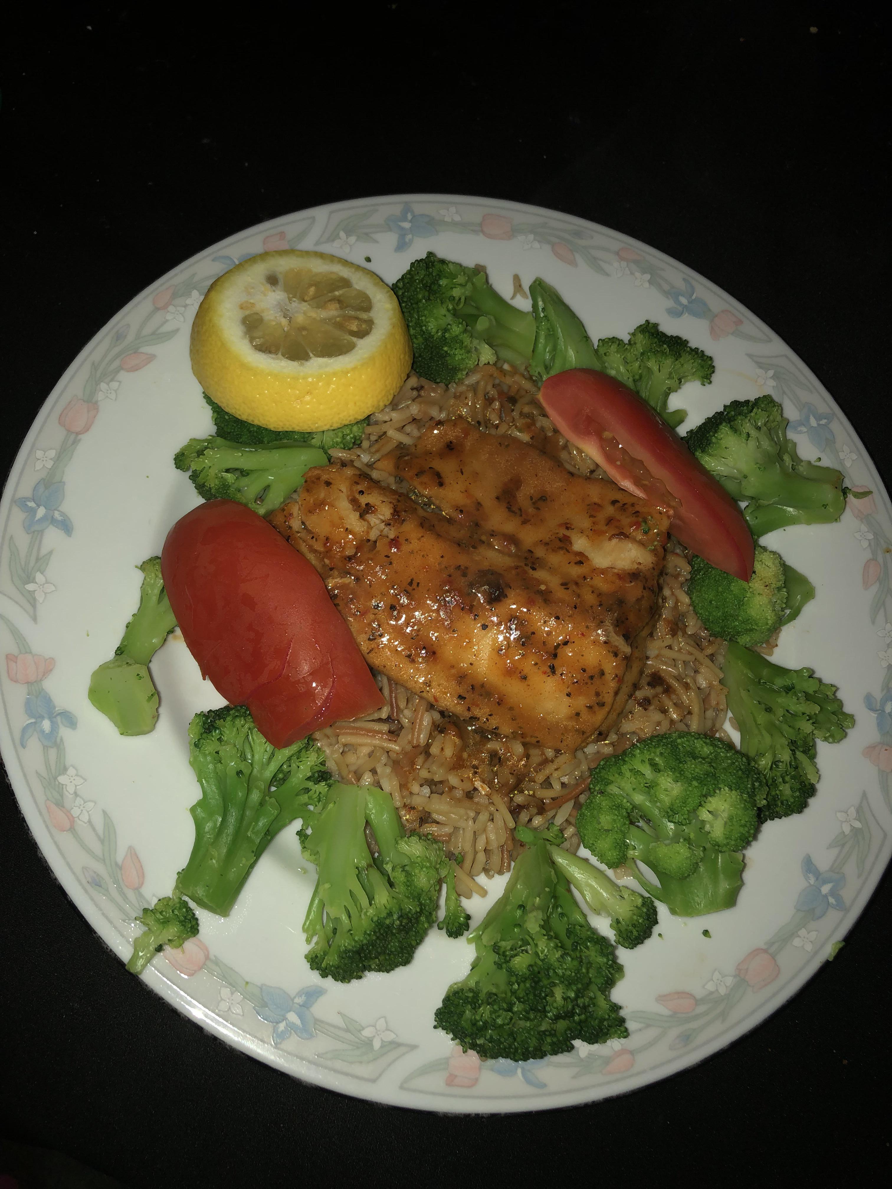 Homemade braised baked Tilapia r/food