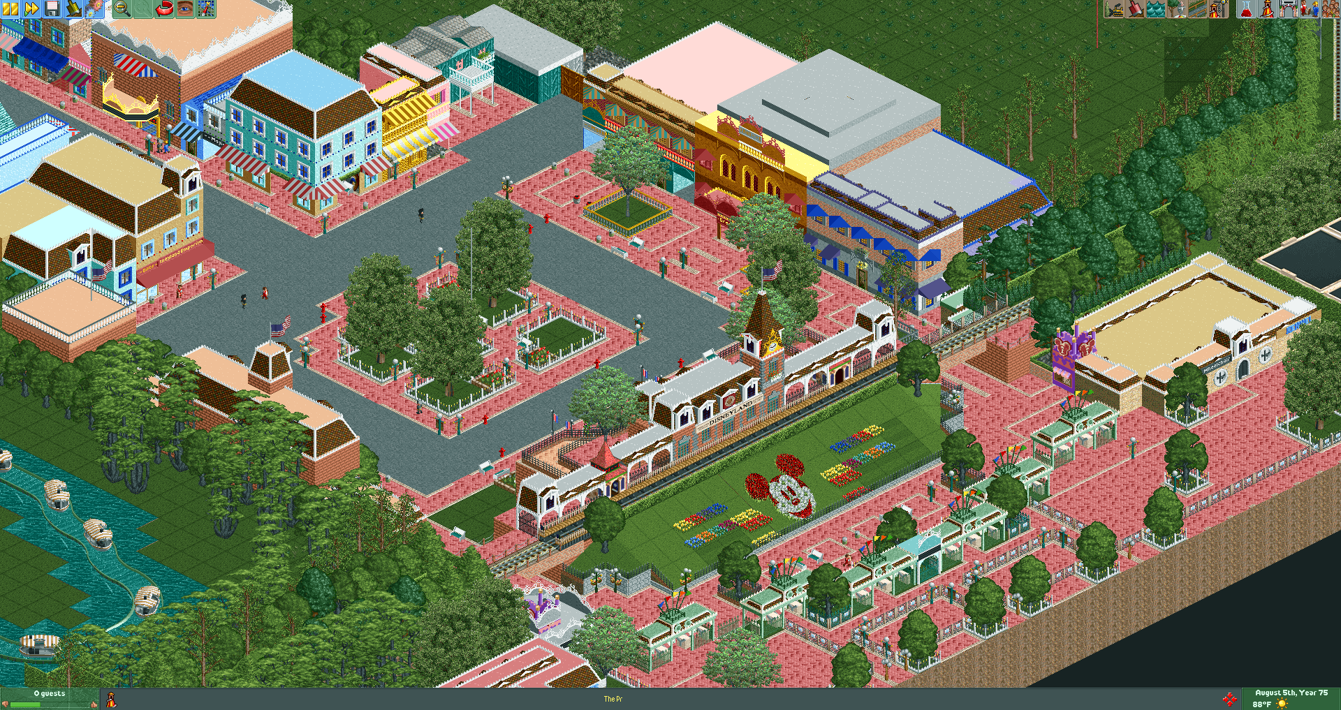 Disneyland RCT2 Update (Main Street Train Station) rct