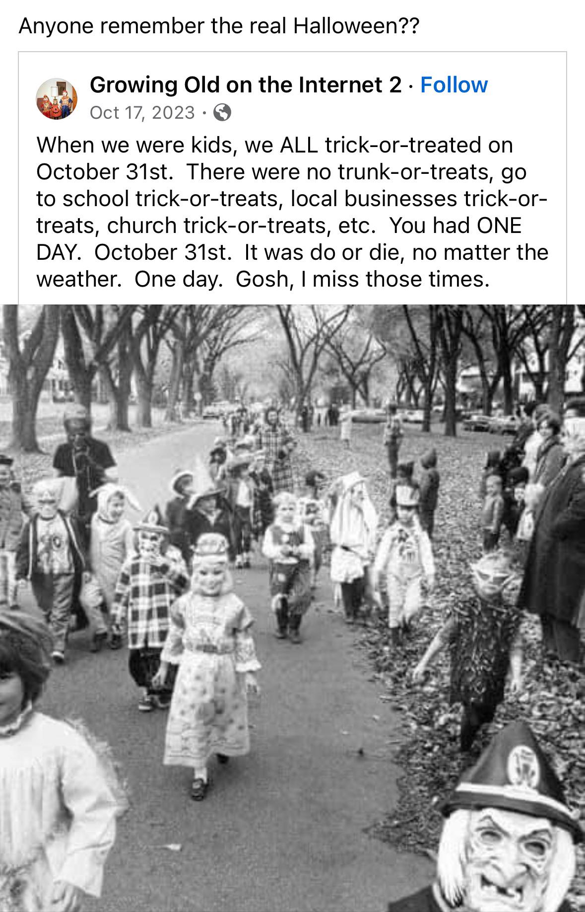 Real Halloween? r/BoomersBeingFools
