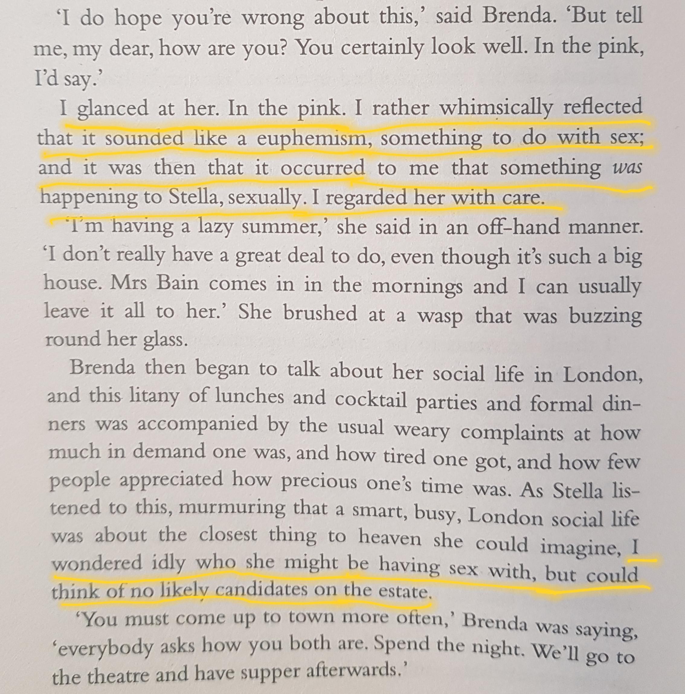 Does this count? Male narrator figures out a woman is having an affair