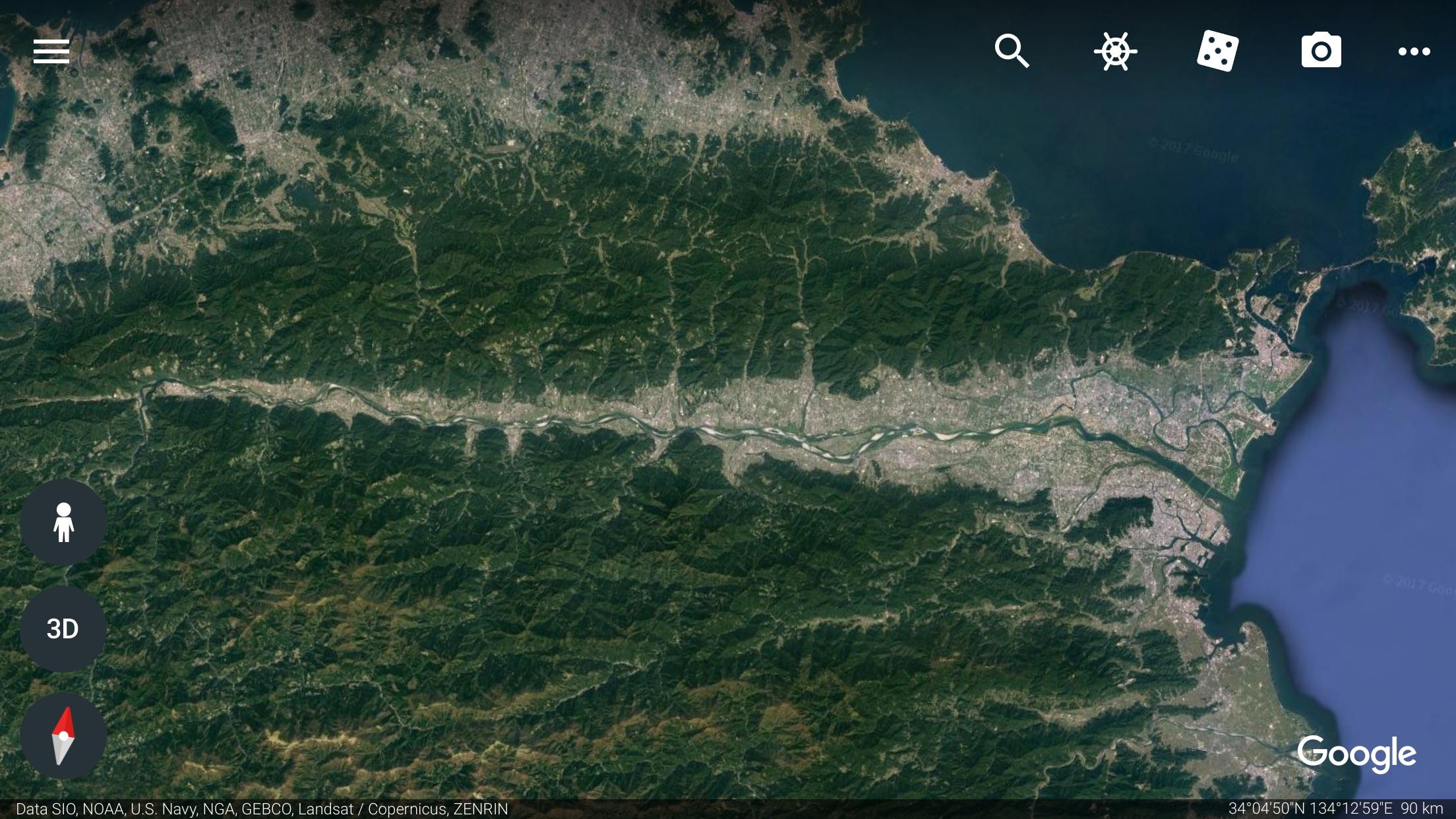 Tokushima Japan, Google Earth. (1080x1920) r/MapPorn