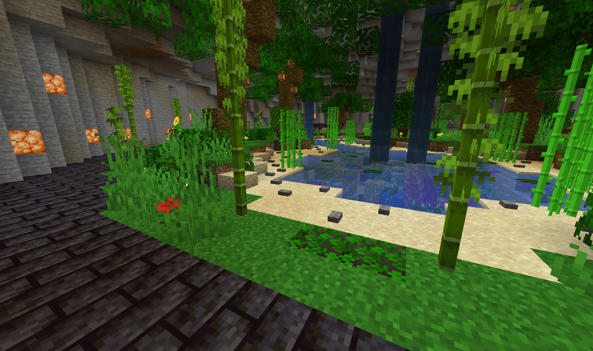 I created a Nature Room in my 1.16 world! Thoughts? r/Minecraft