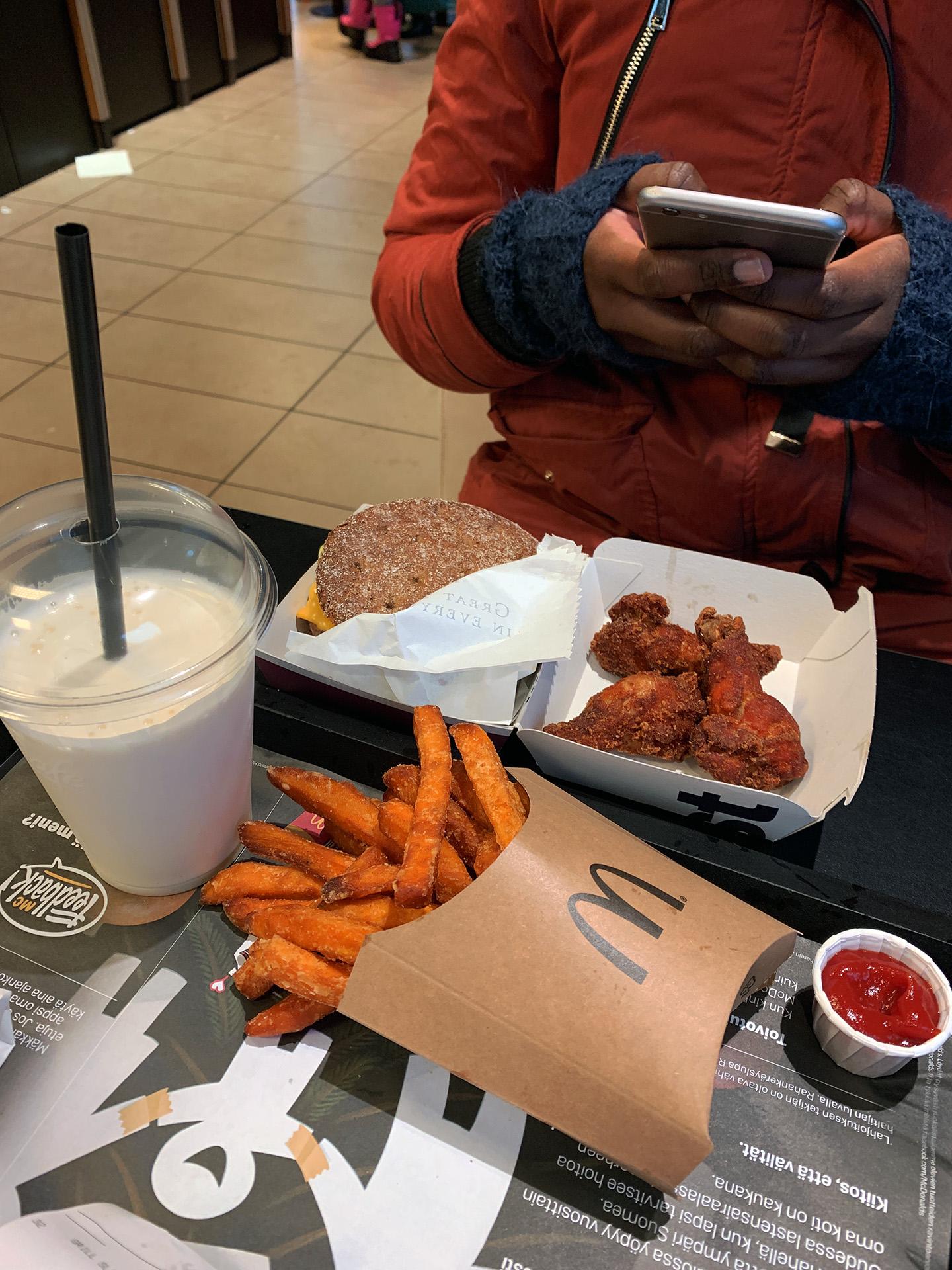 McDonald’s in Finland serves burgers on rye bread, hot wings, sweet potato fries and banana