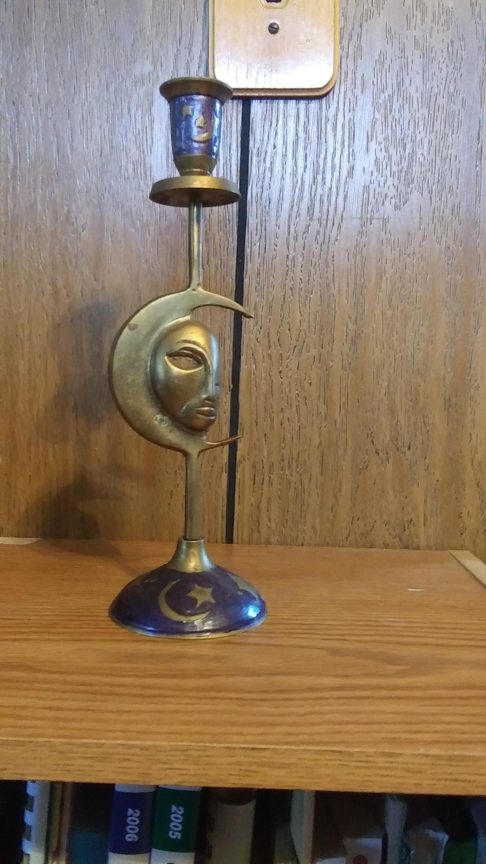 We found this candlestick in a storage unit we bought. Without any