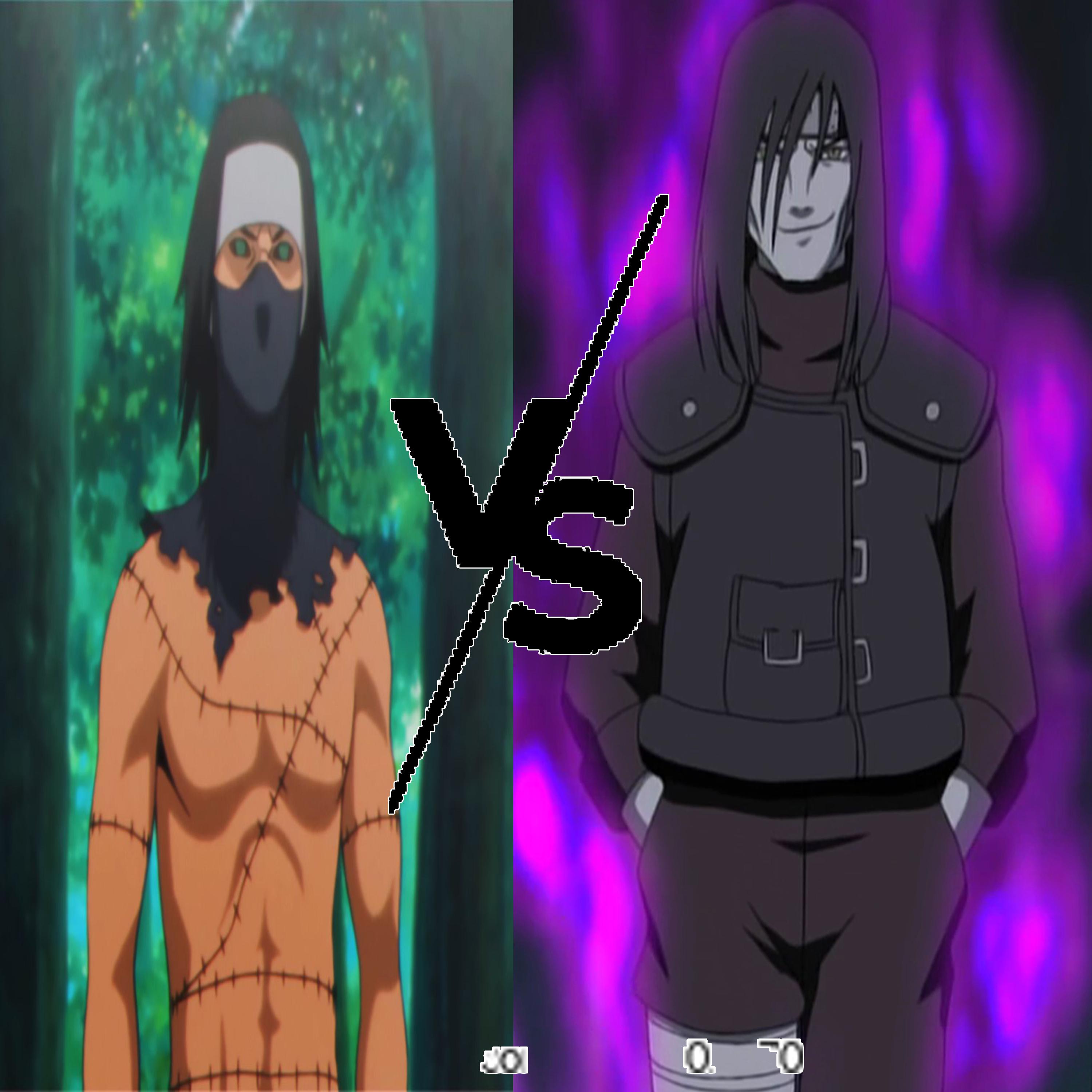 Battle of the Immortals Kakuzu Vs Orochimaru. Note Orochimaru has