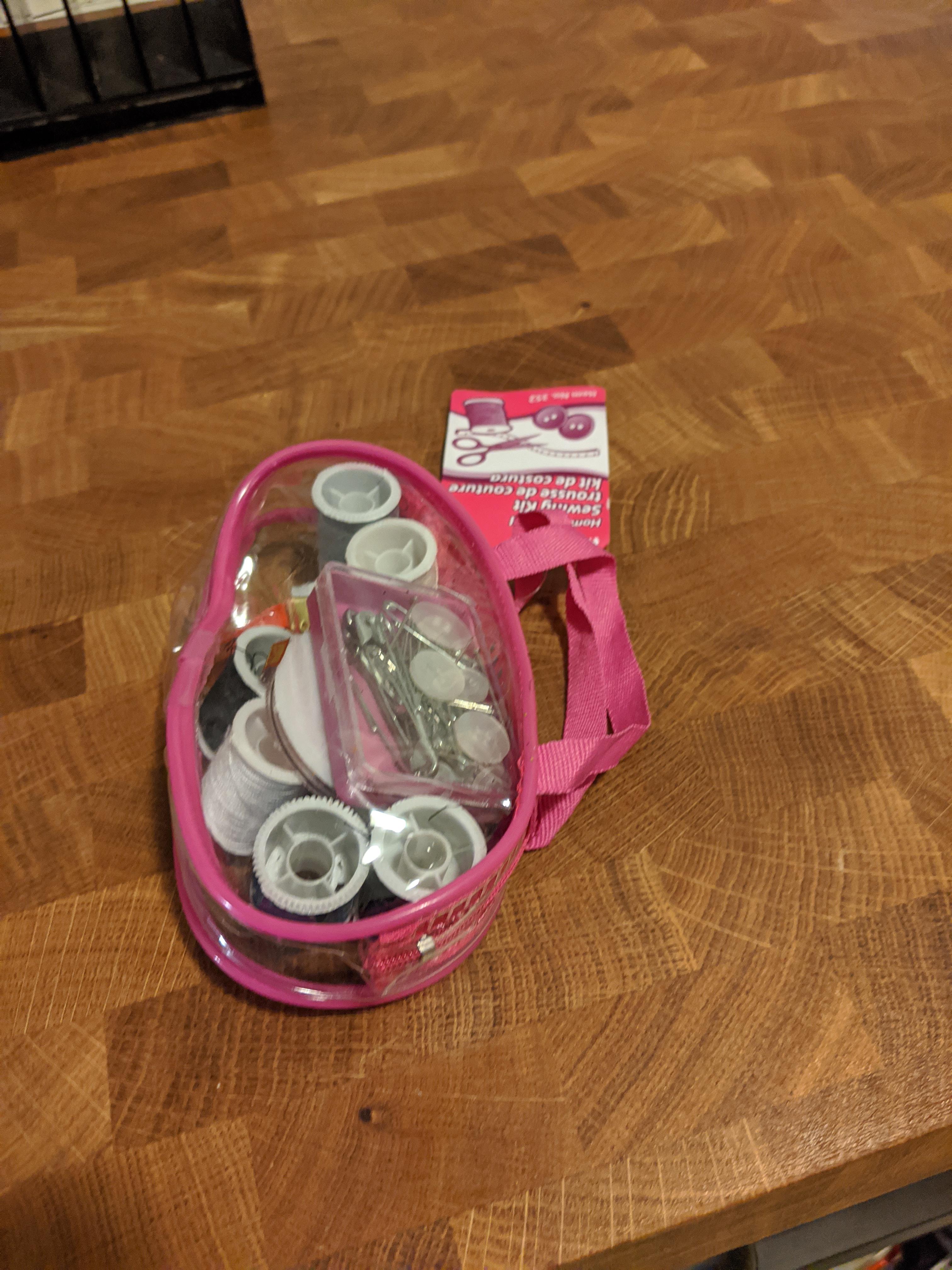 Needed some safety pins today. The Kroger grocery store I was at only