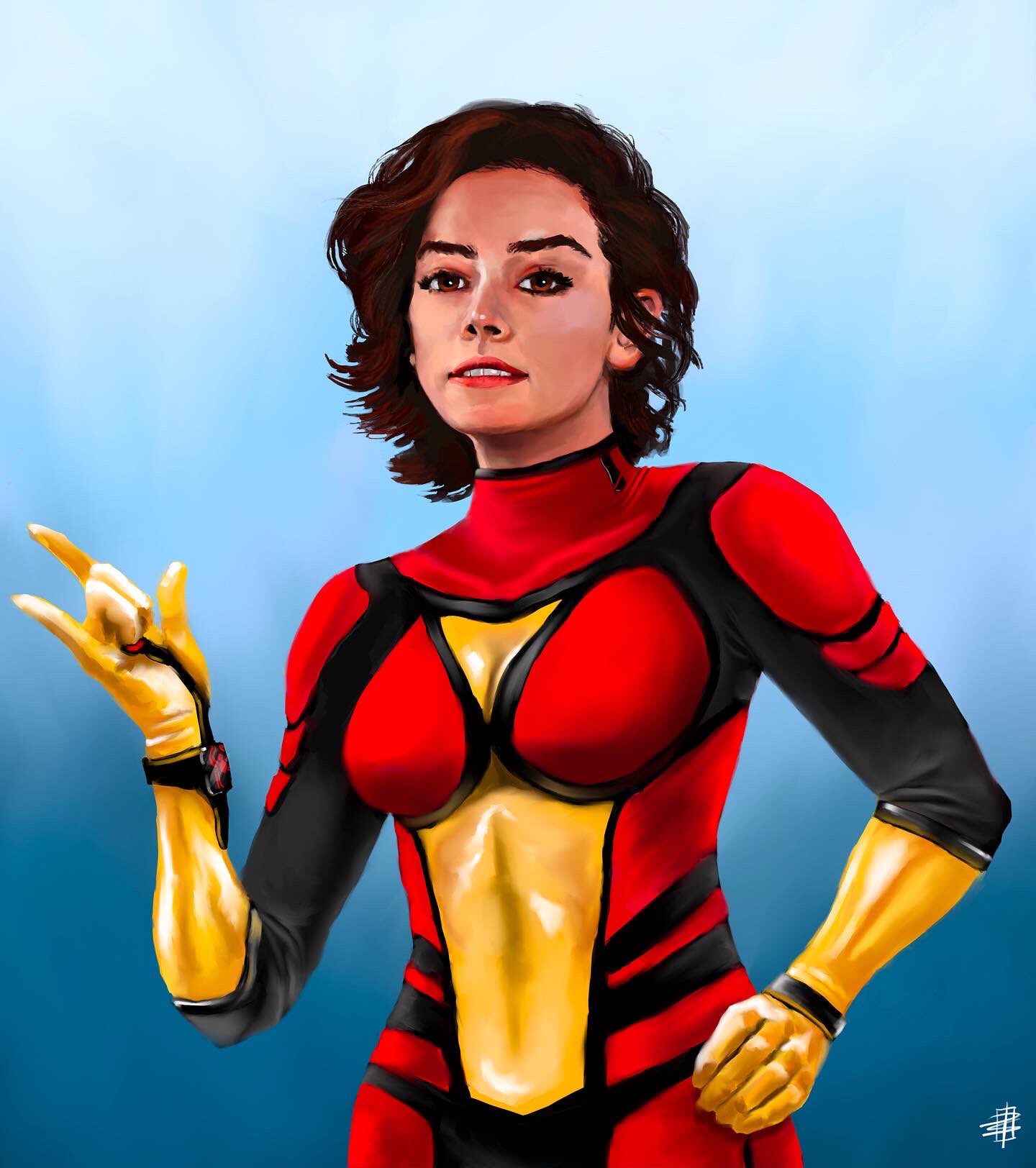 Daisy Ridley as Jessica Drew / Spider-Woman fan art by Dylen Draws : r