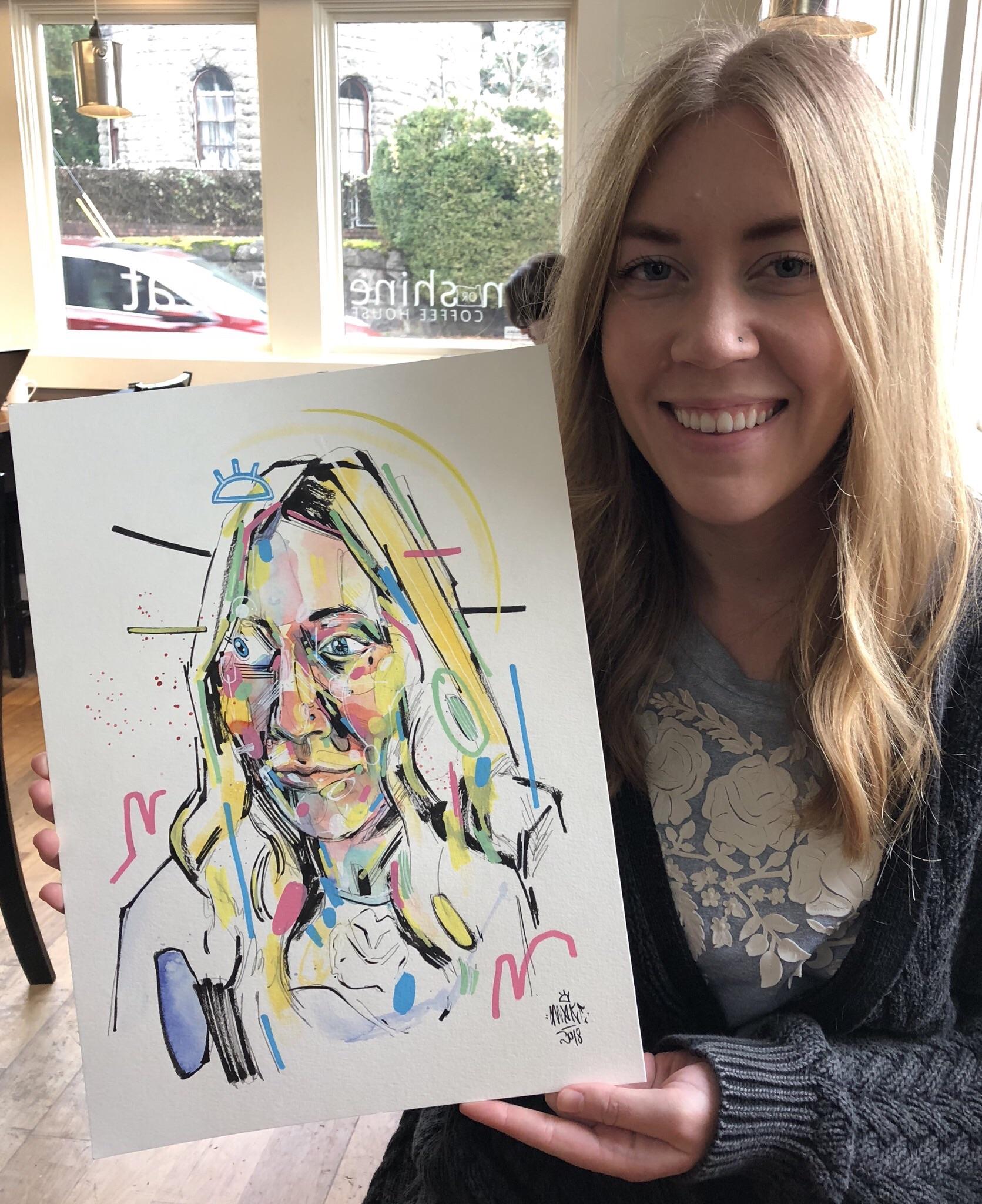 I’ve been meeting up with people off of Reddit, painting their portraits 4 days a week for the