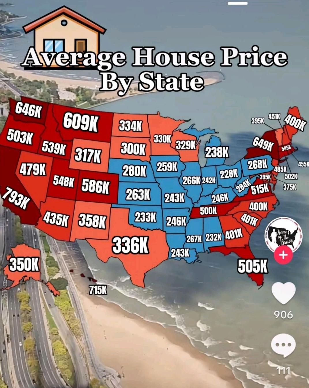 Average house price by state r/Knoxville