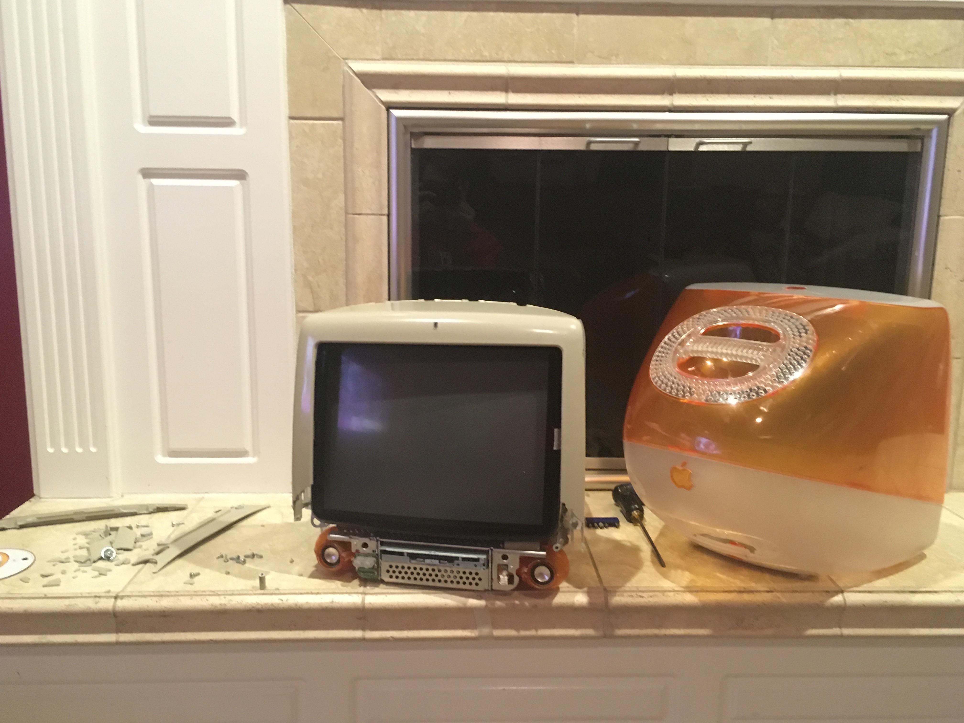 A very sad day for this tangerine iMac. I’ll let this be a lesson to buy locally from now on