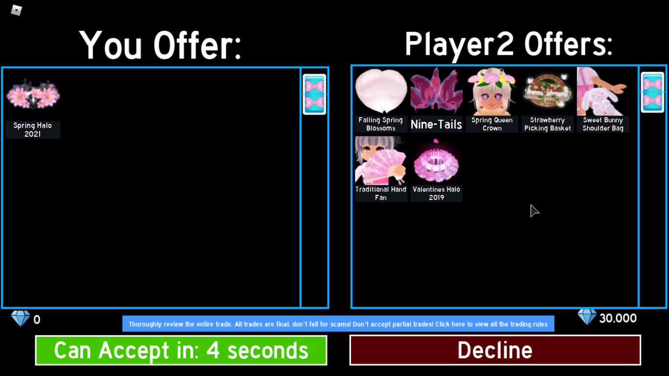 Wfl? I think win because spring halo's value is going down and also I